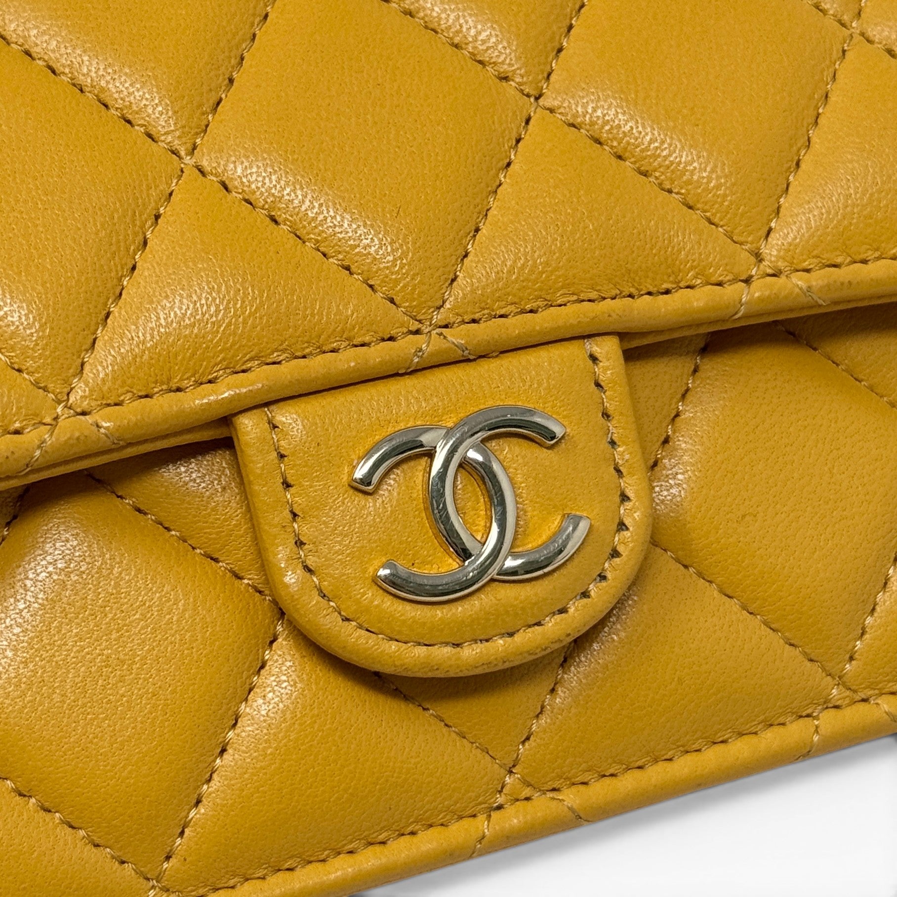 Chanel Yellow Top Handle Phone Holder
