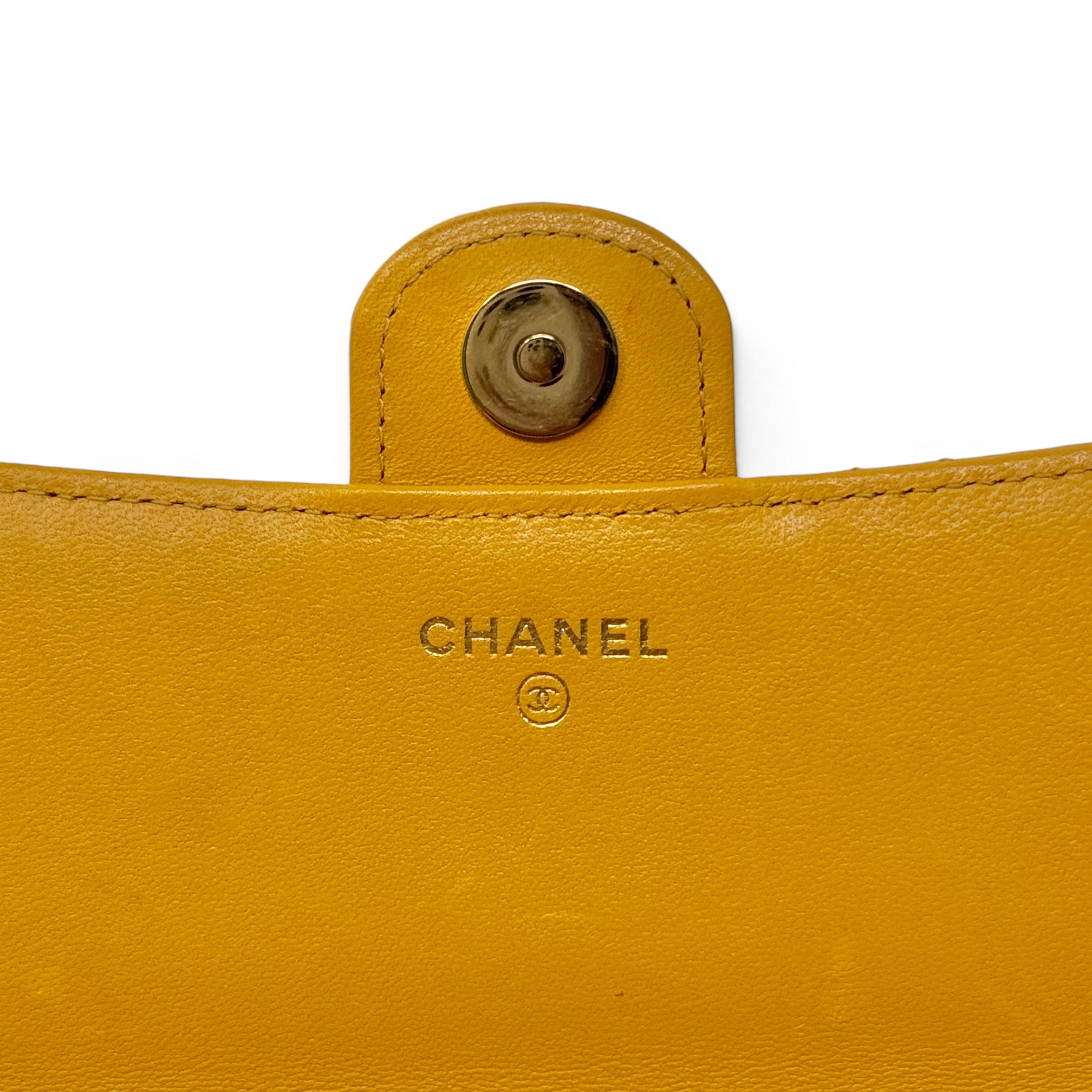 Chanel Yellow Top Handle Phone Holder