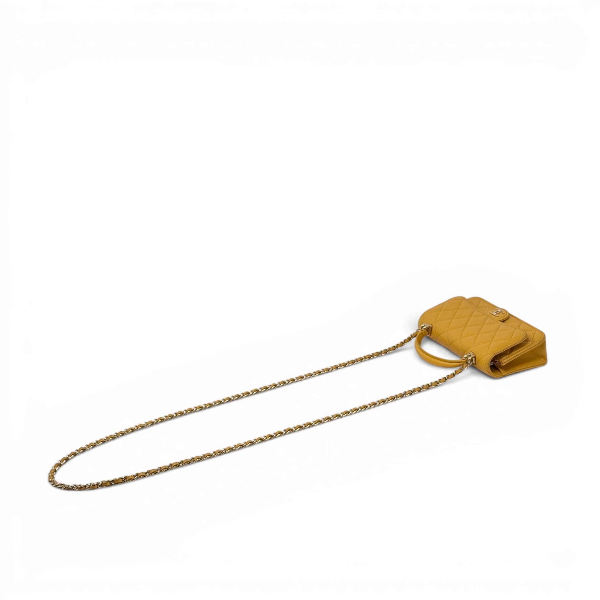 Chanel Yellow Top Handle Phone Holder