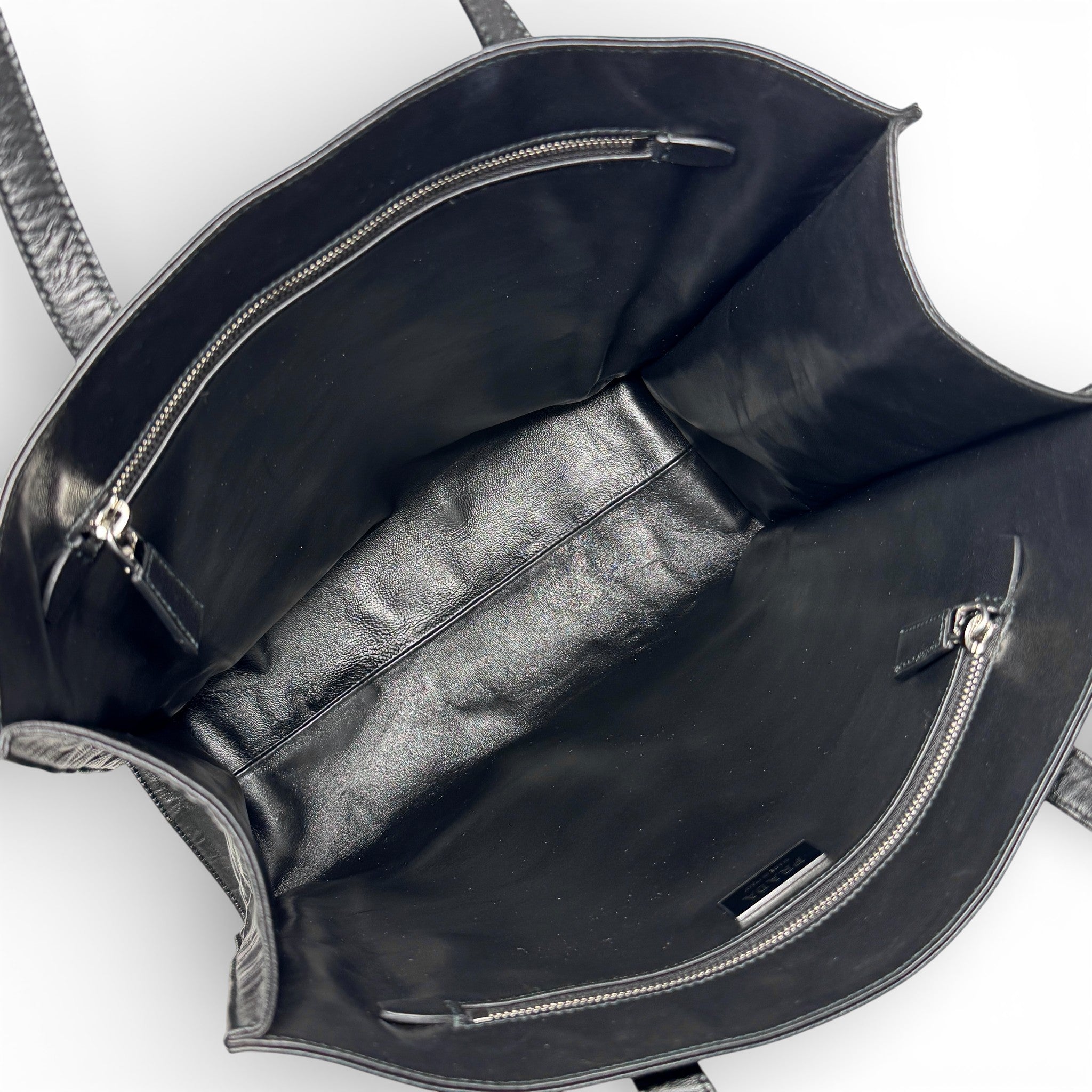 Prada Black Crinkle Nappa Leather Tote