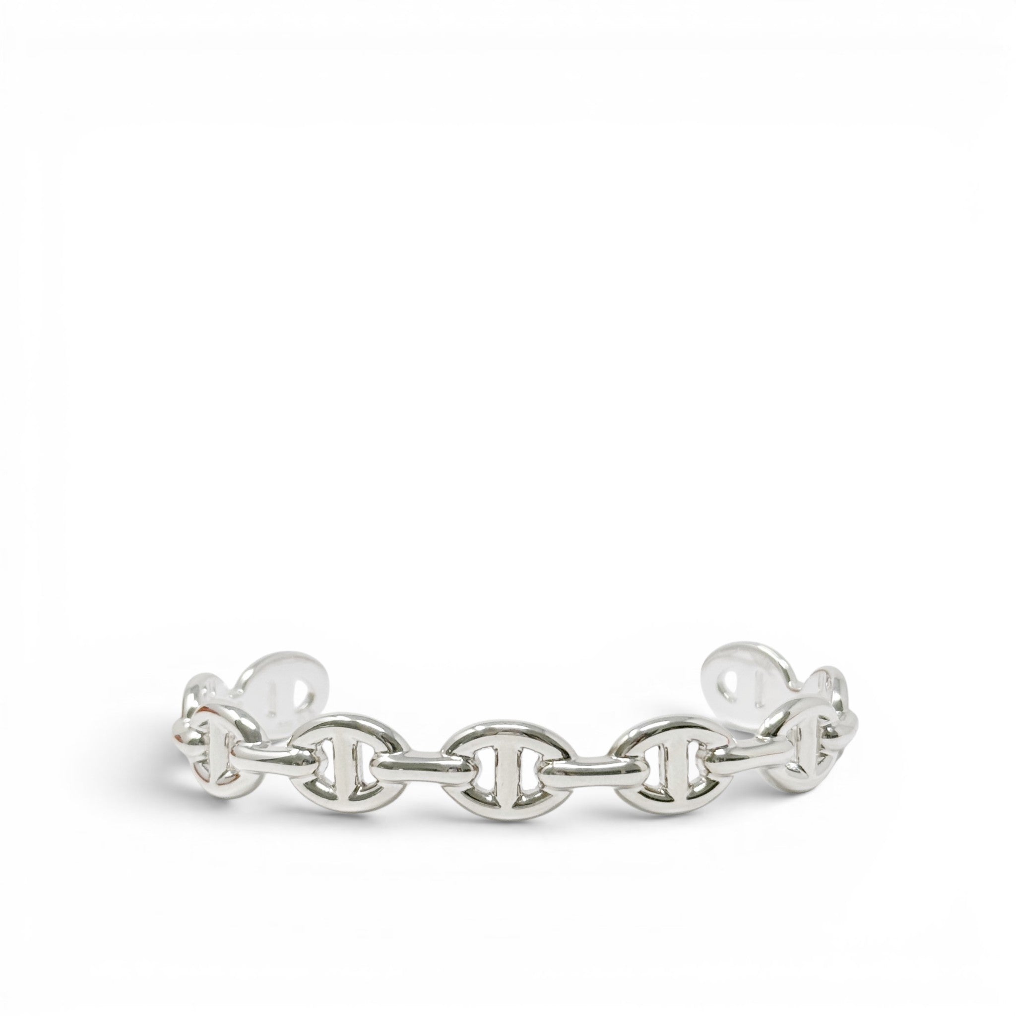 Hermes Silver Chaine d'ancre Enchainee Bracelet SH