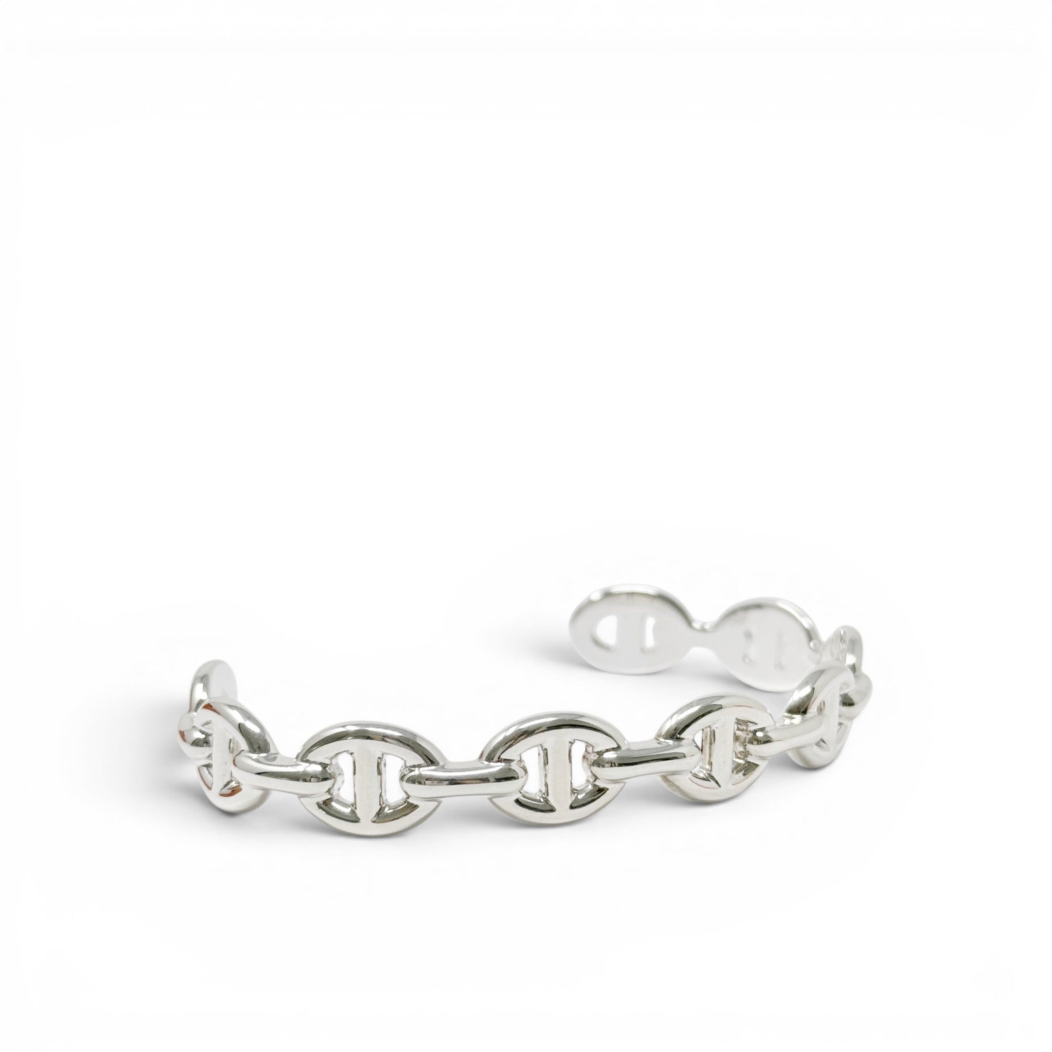Hermes Silver Chaine d'ancre Enchainee Bracelet SH