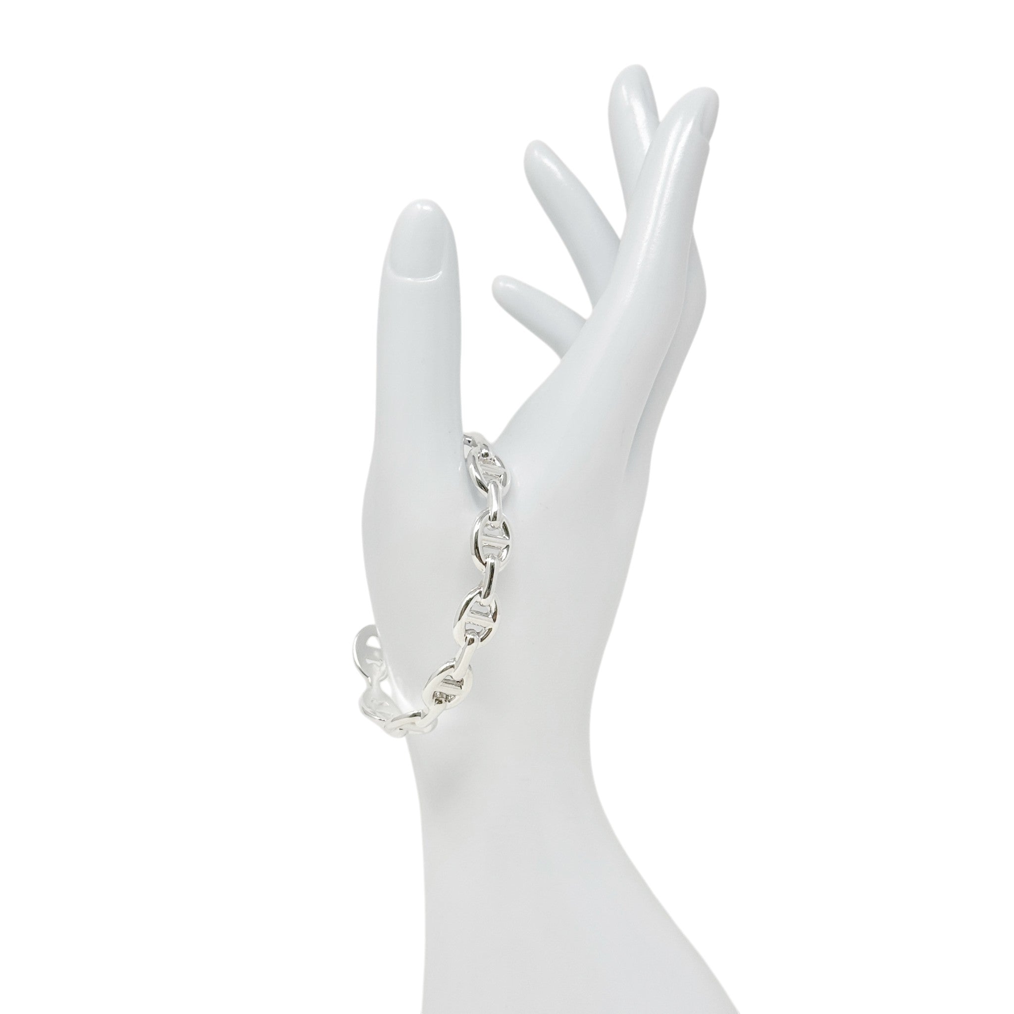 Hermes Silver Chaine d'ancre Enchainee Bracelet SH