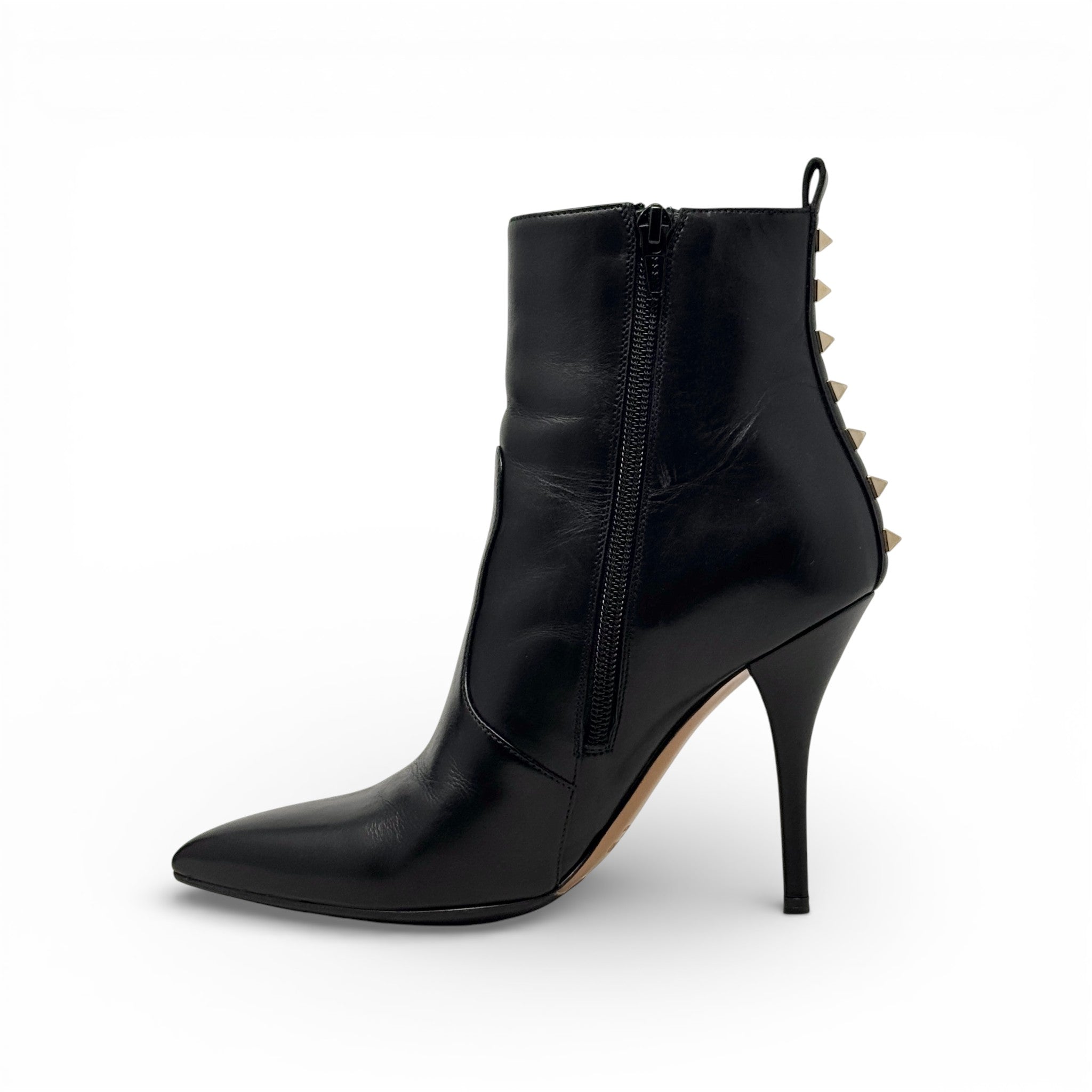 Valentino Black Garavani Rockstud Ankle Boots 37