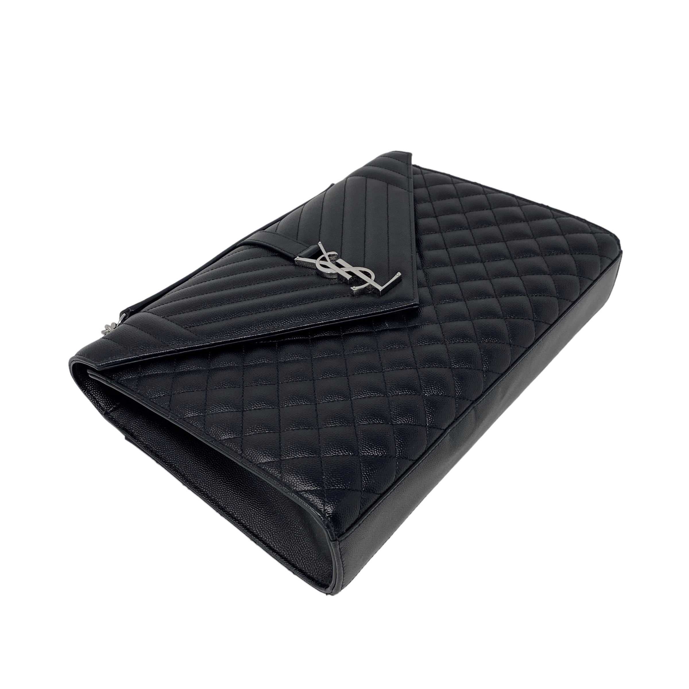 Saint Laurent Black Large Envelope Bag