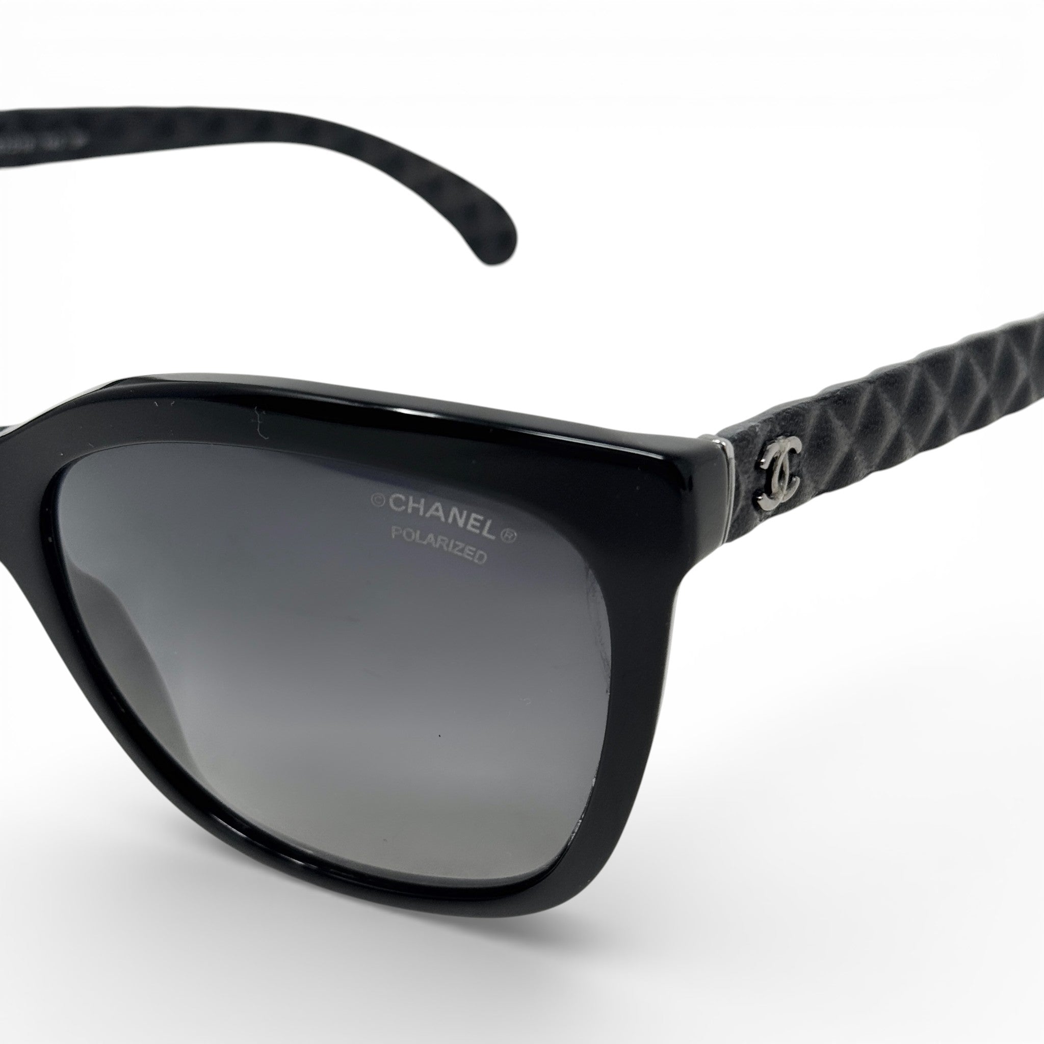 Chanel Black CC Logo Polarized Sunglasses 5288-Q