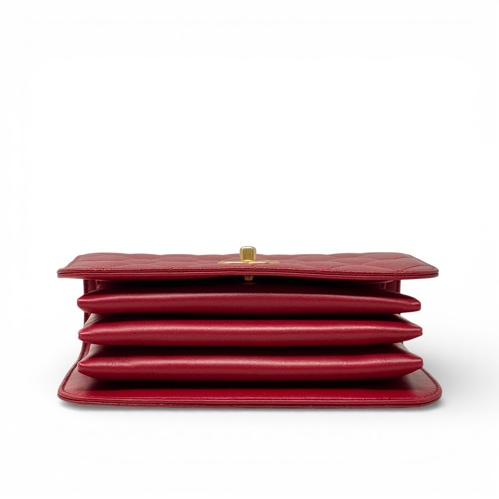 Chanel Red Mini Top Handle Flap