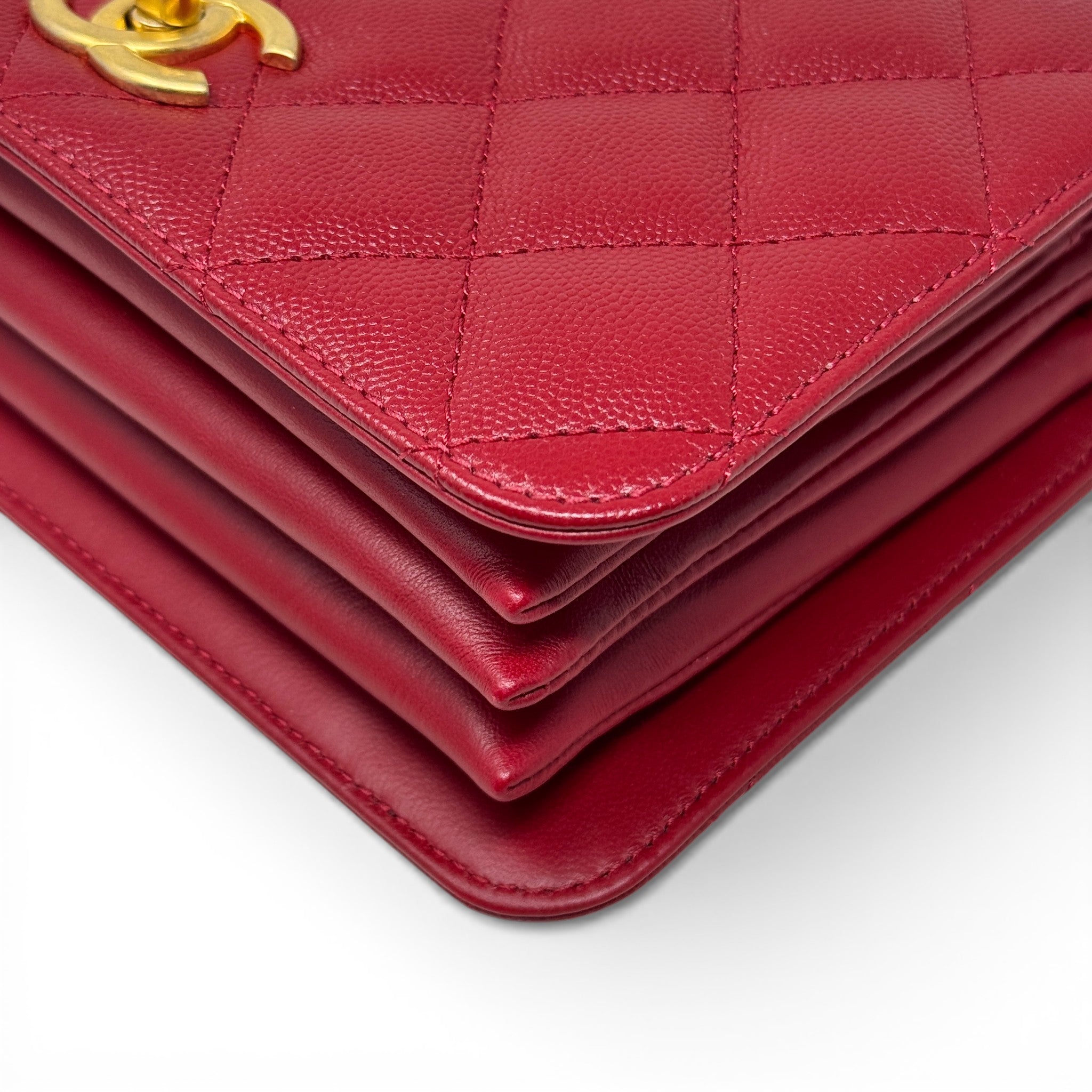 Chanel Red Mini Top Handle Flap