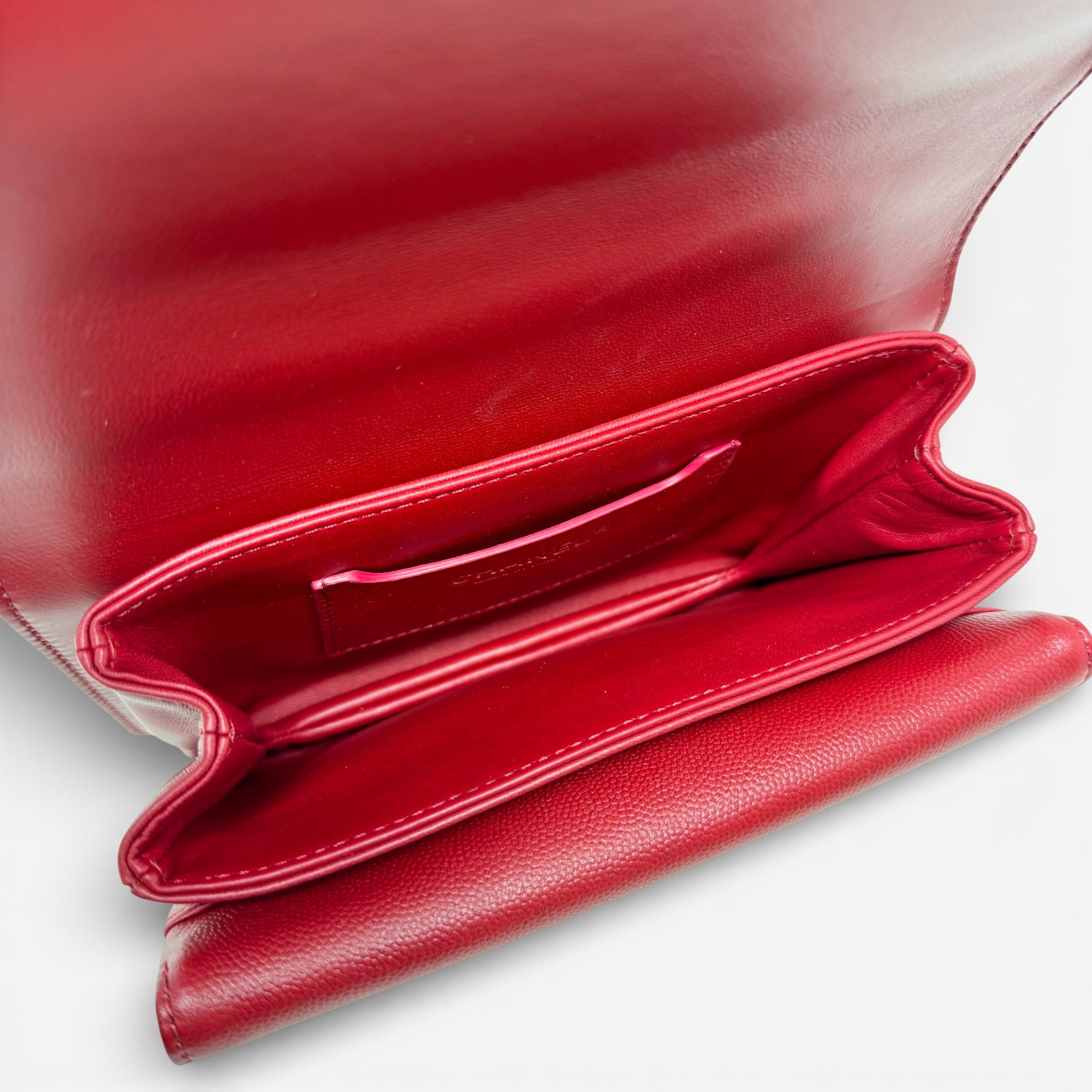 Chanel Red Mini Top Handle Flap