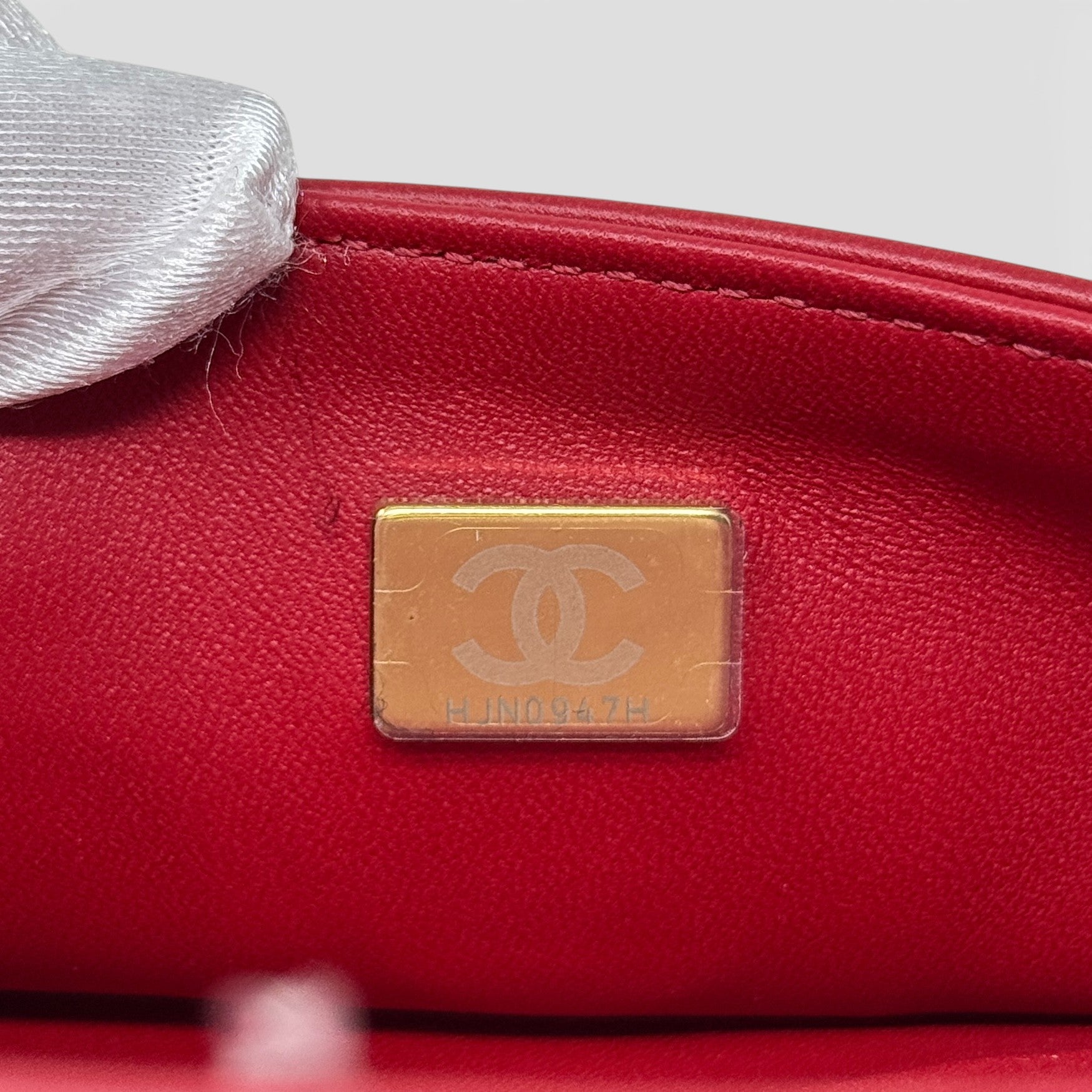 Chanel Red Mini Top Handle Flap