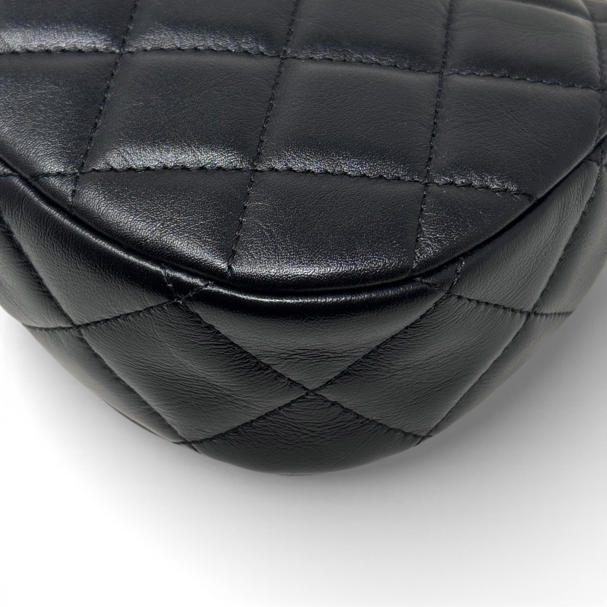 Chanel Black Heart Chain Hobo