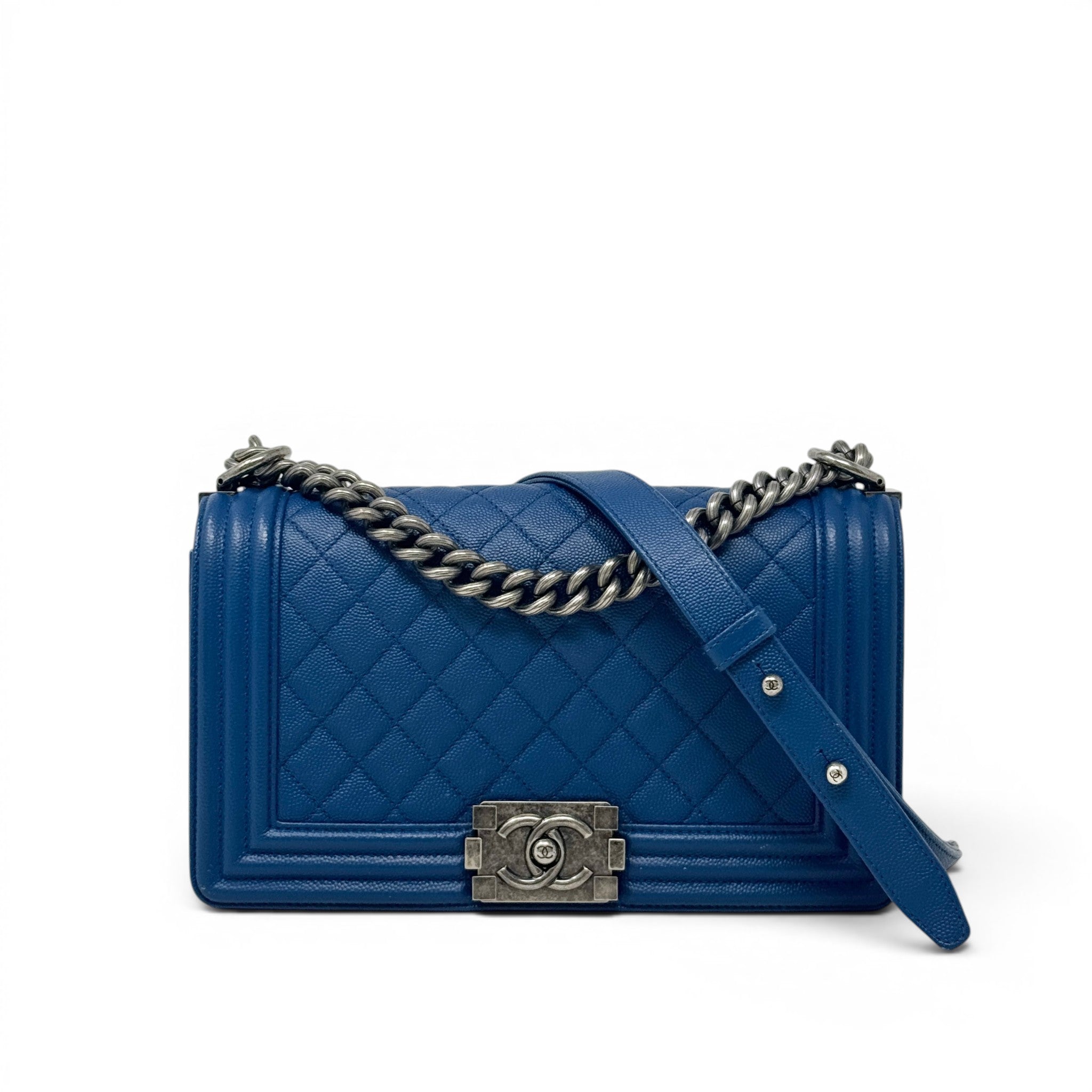 Chanel Blue Medium Boy Bag
