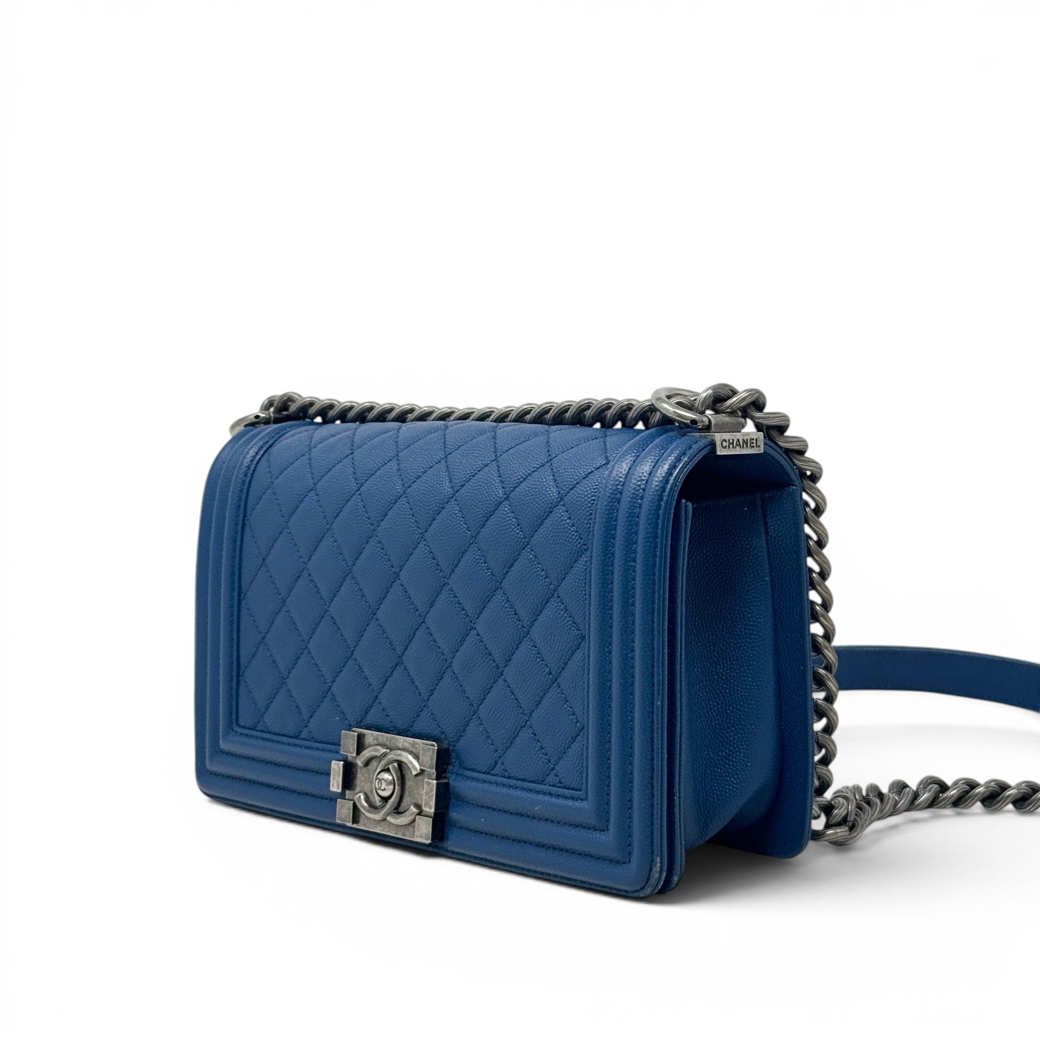 Chanel Blue Medium Boy Bag