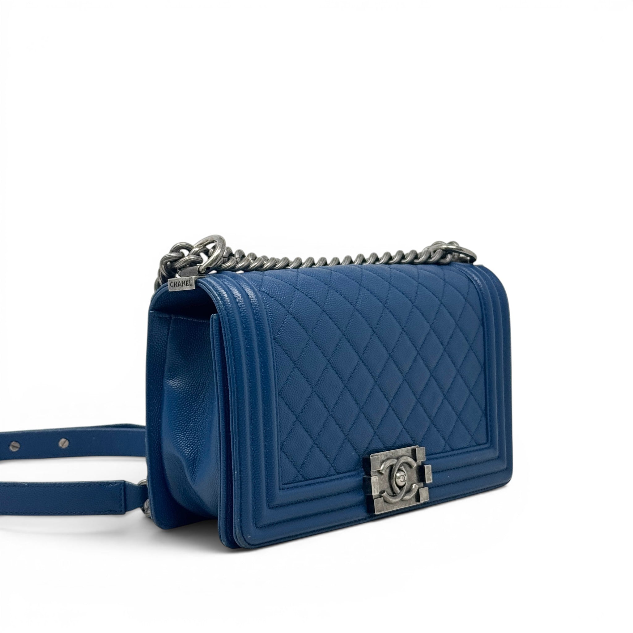 Chanel Blue Medium Boy Bag