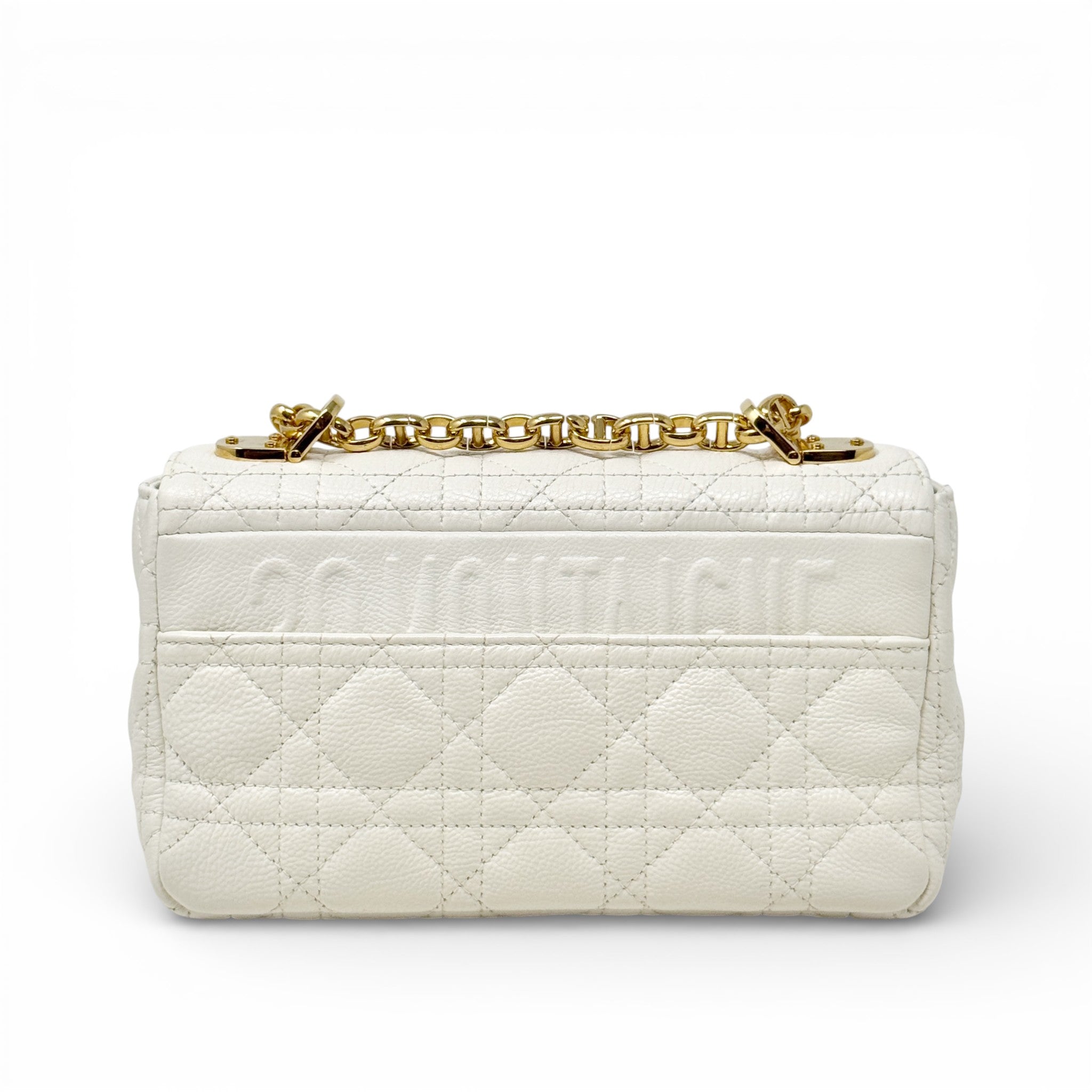 Dior White Small Caro Bag