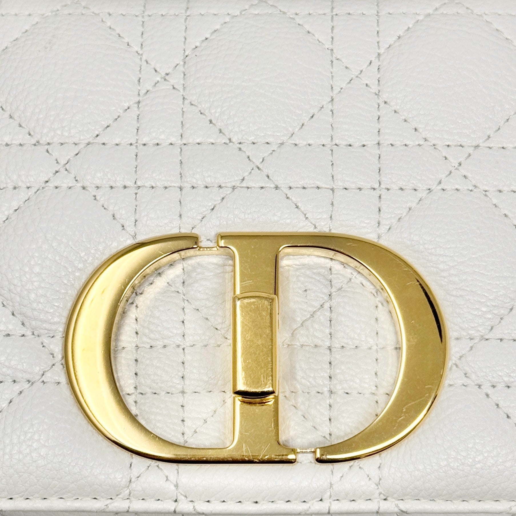 Dior White Small Caro Bag
