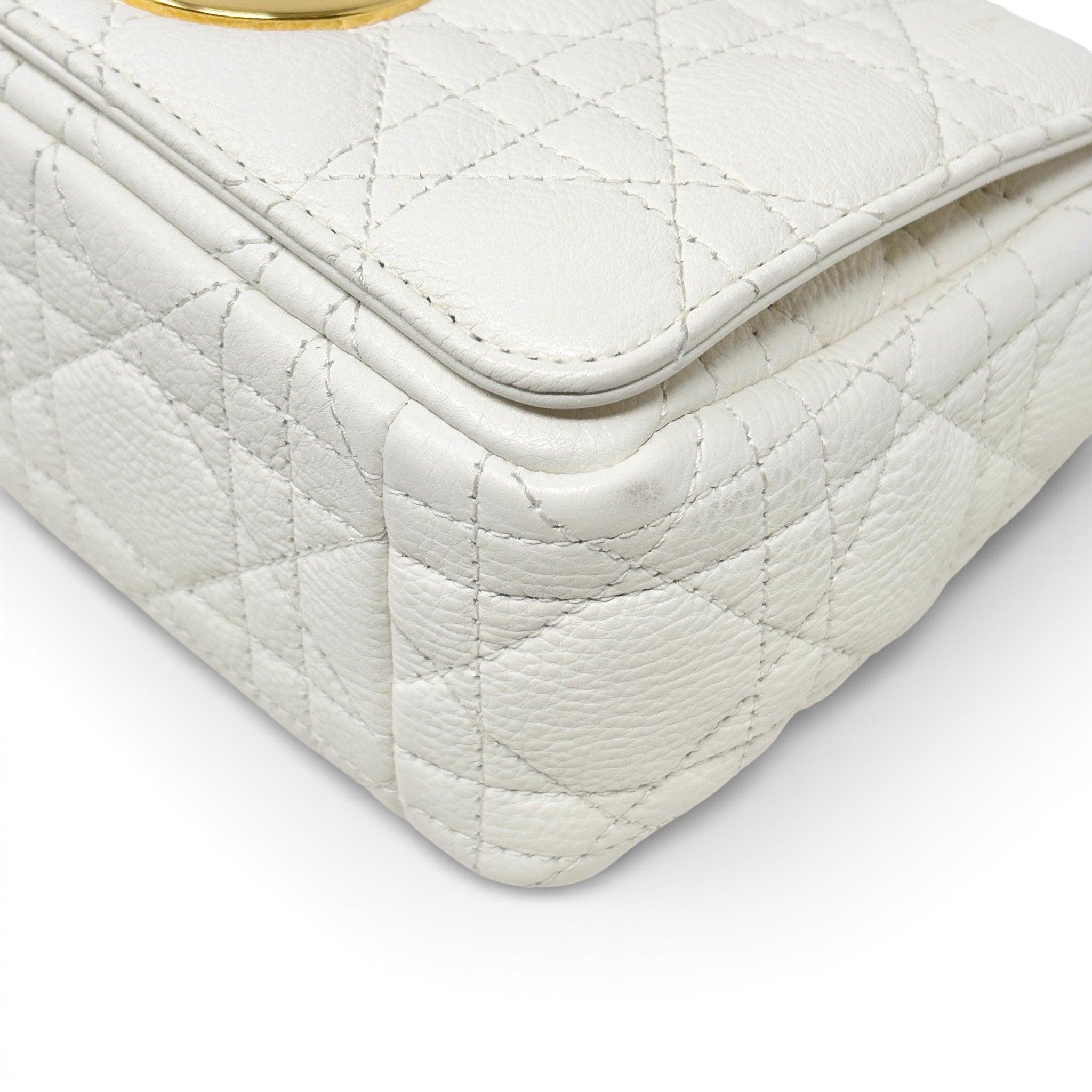 Dior White Small Caro Bag