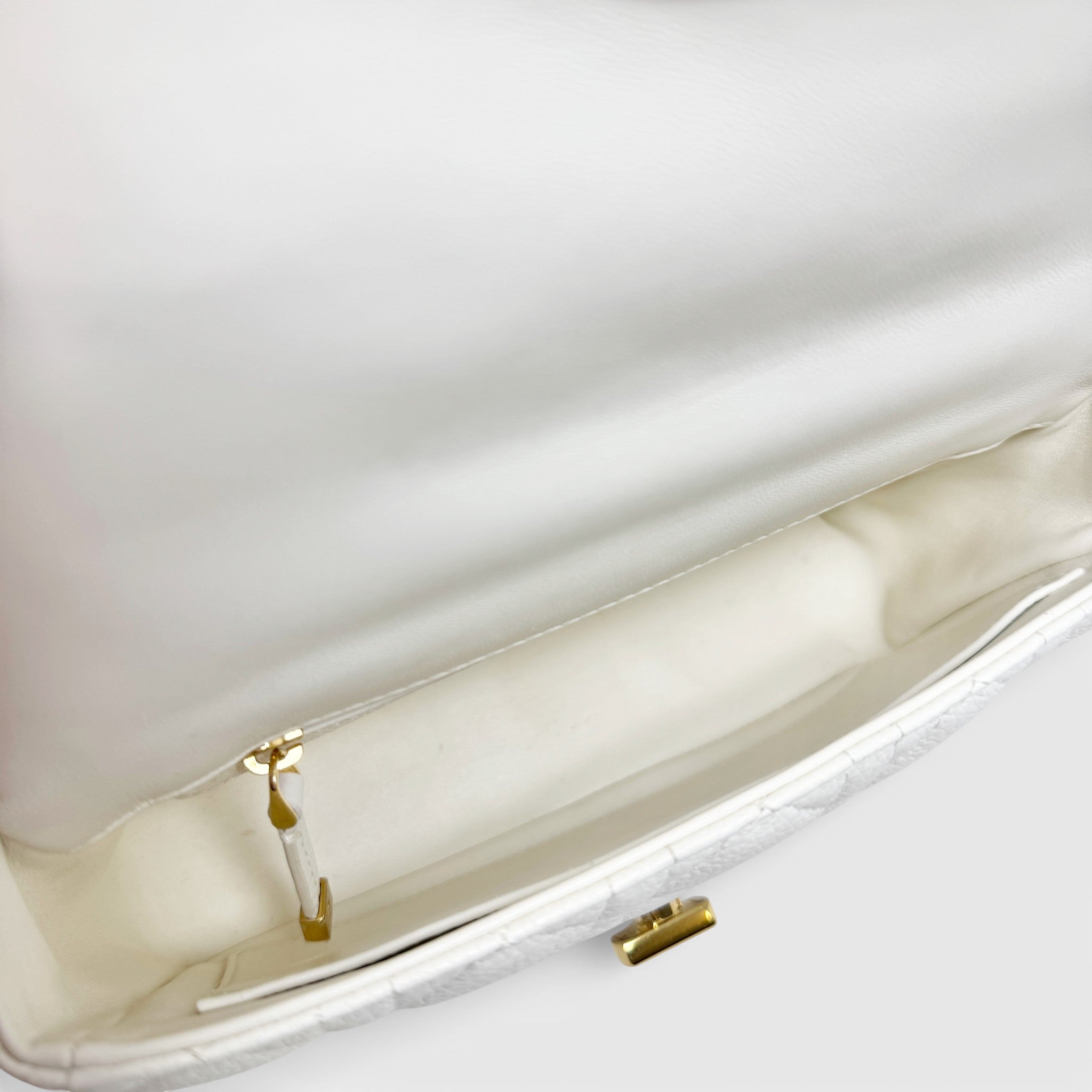 Dior White Small Caro Bag