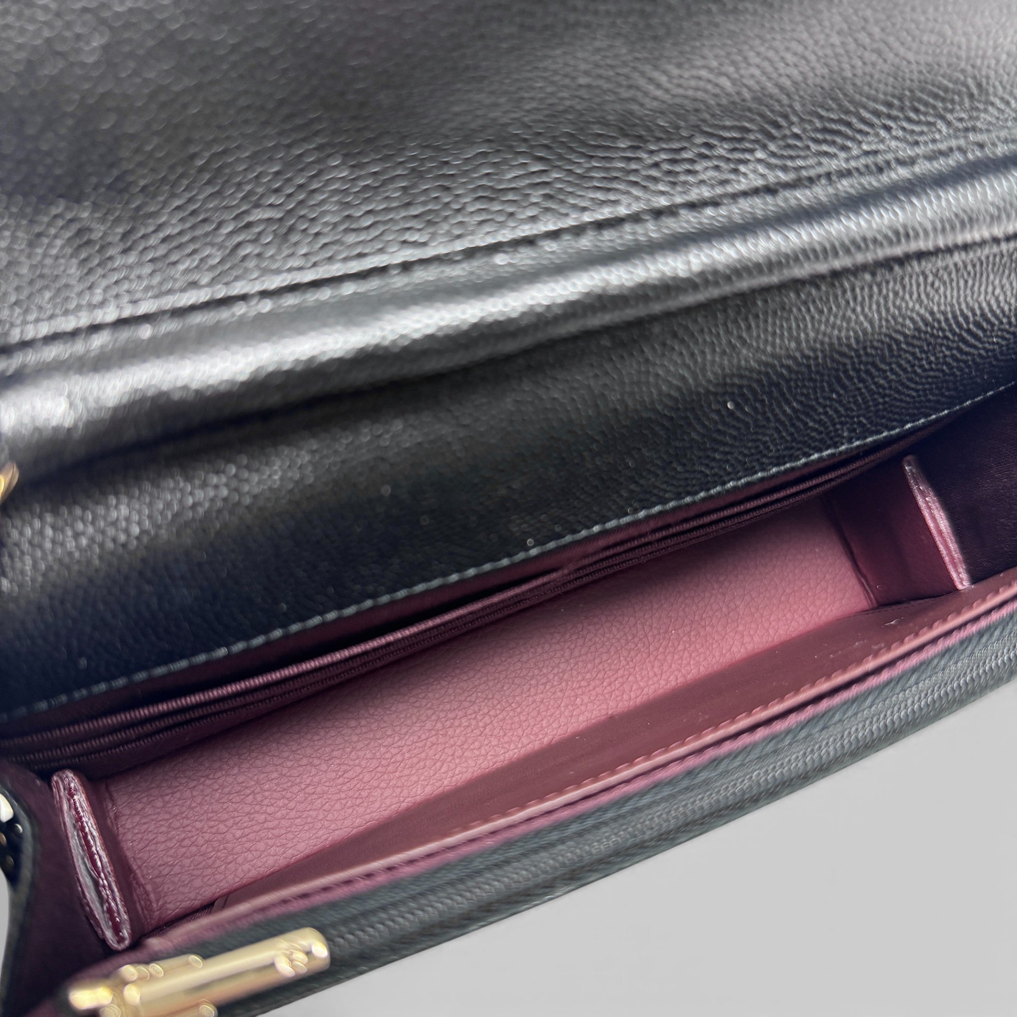 Chanel Black Caviar Classic Wallet On Chain