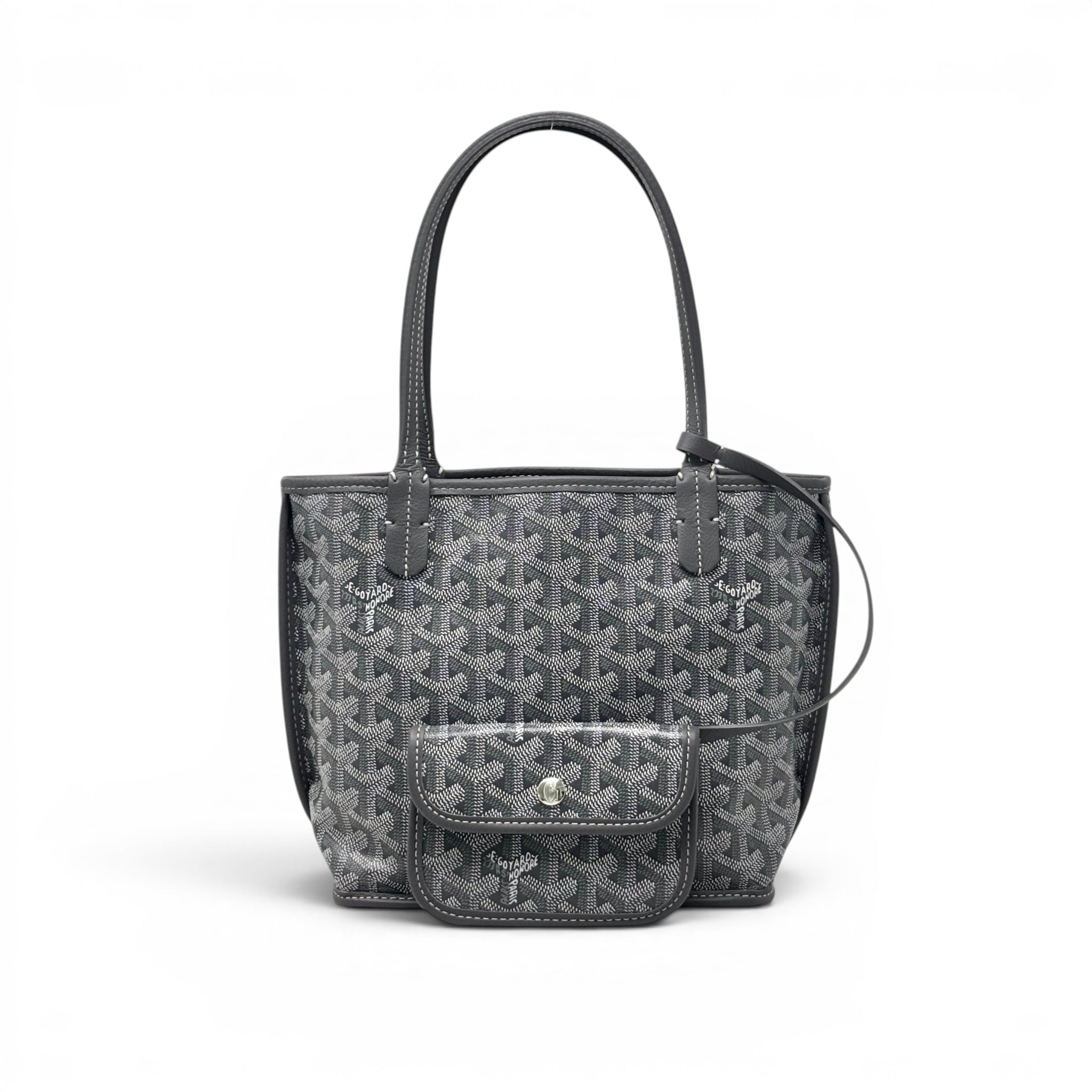 Goyard Grey Goyardine Anjou Mini Tote