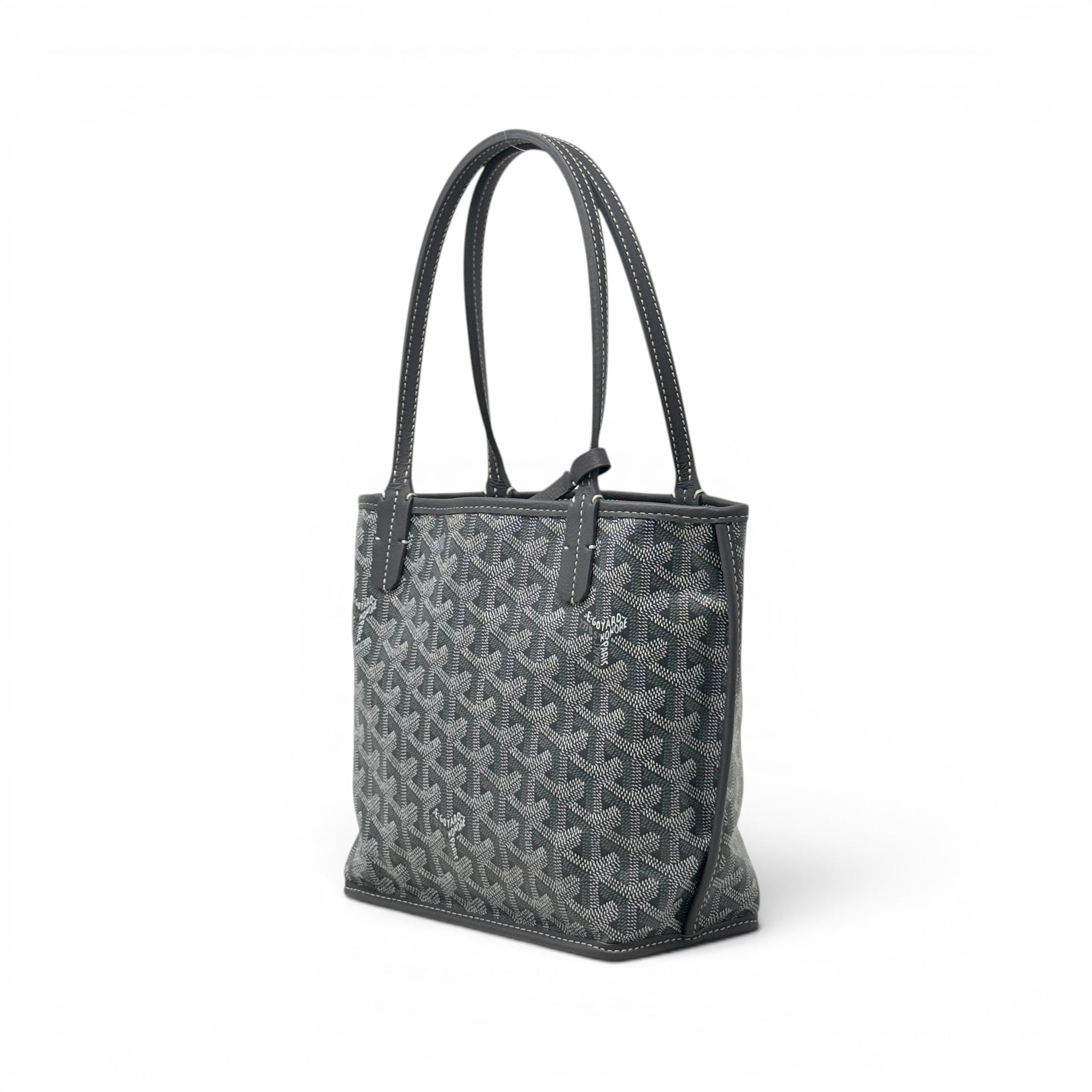Goyard Grey Goyardine Anjou Mini Tote