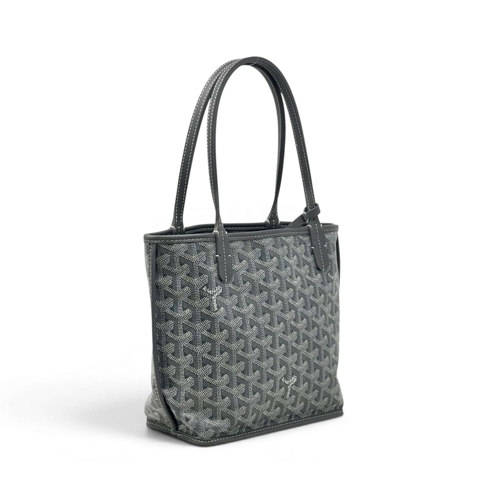 Goyard Grey Goyardine Anjou Mini Tote