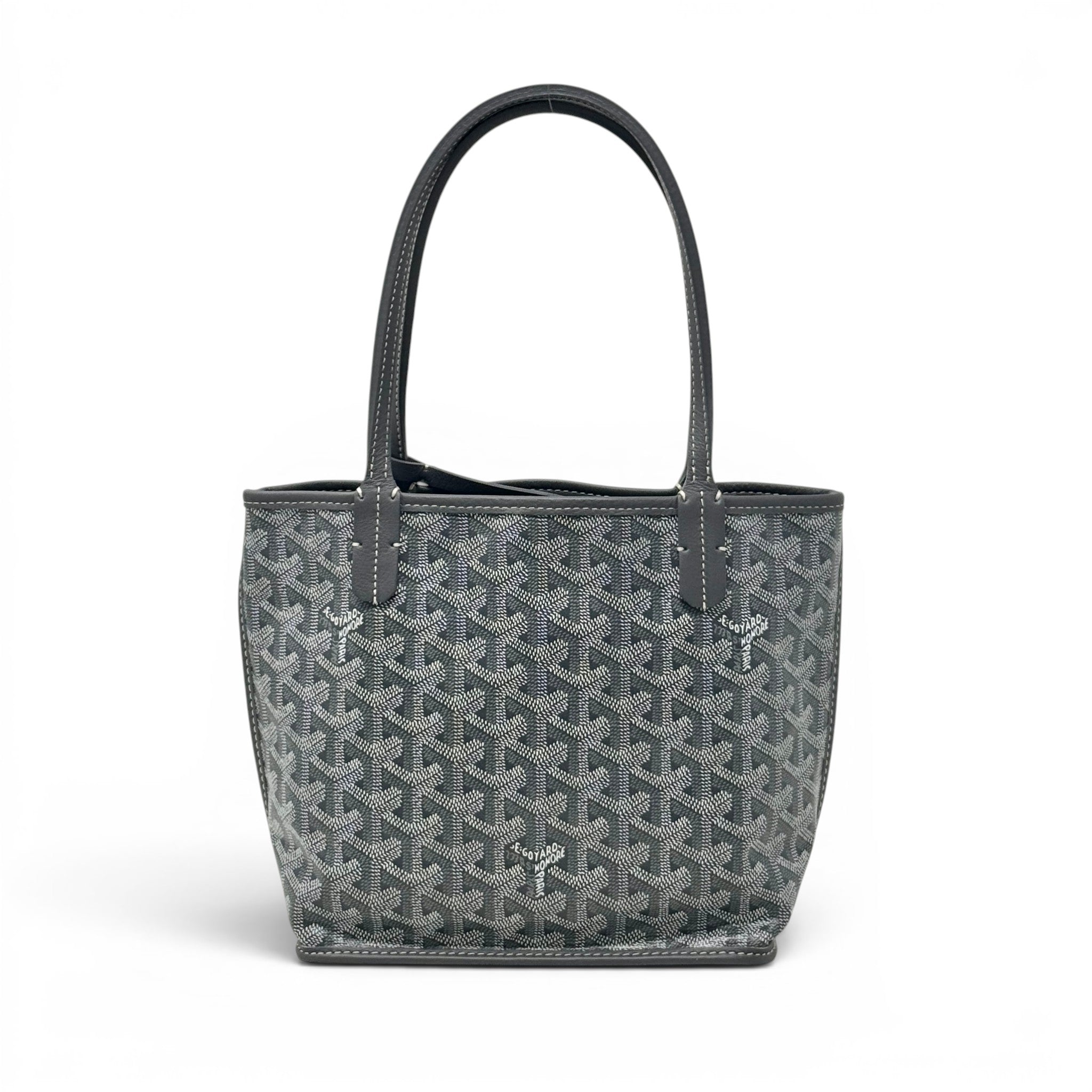 Goyard Grey Goyardine Anjou Mini Tote