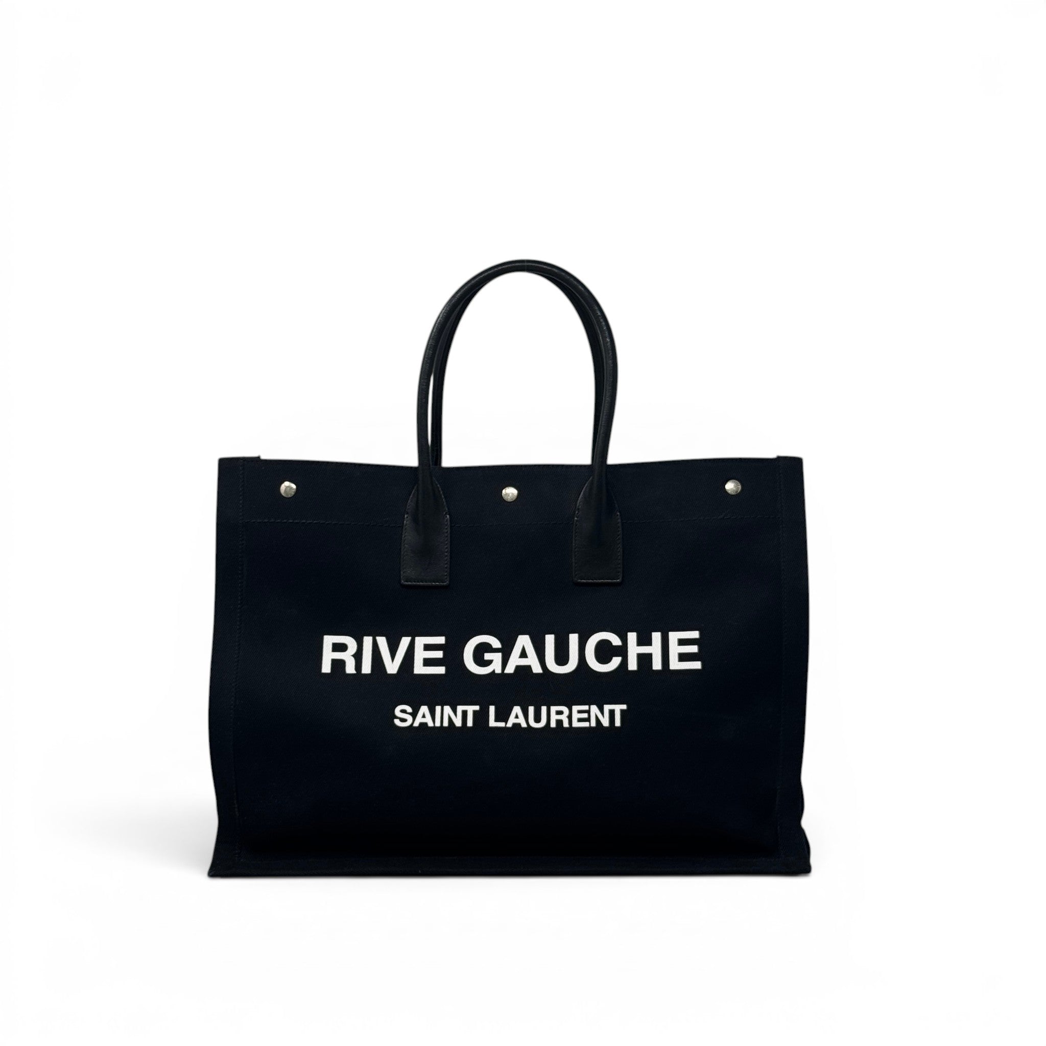 Saint Laurent Black Rive Gauche Tote Bag