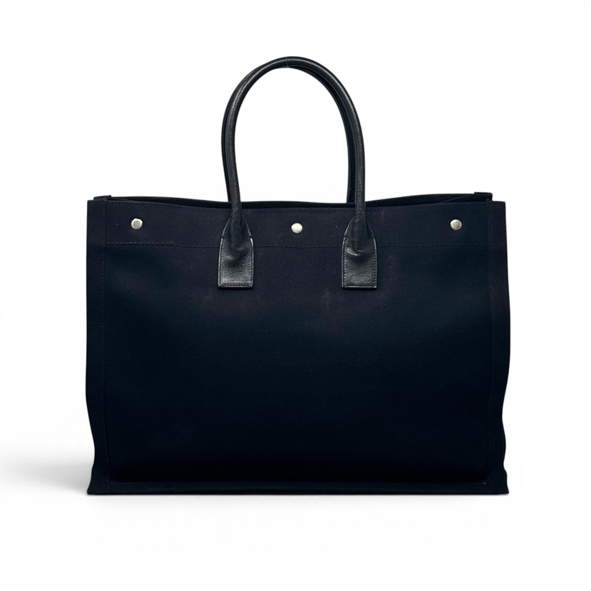 Saint Laurent Black Rive Gauche Tote Bag