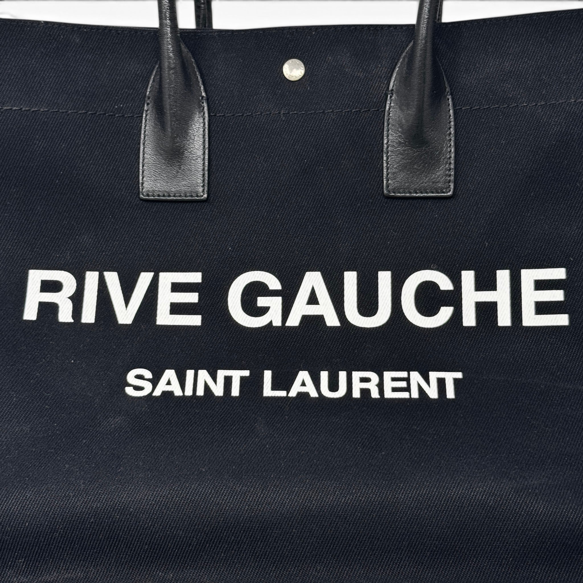 Saint Laurent Black Rive Gauche Tote Bag