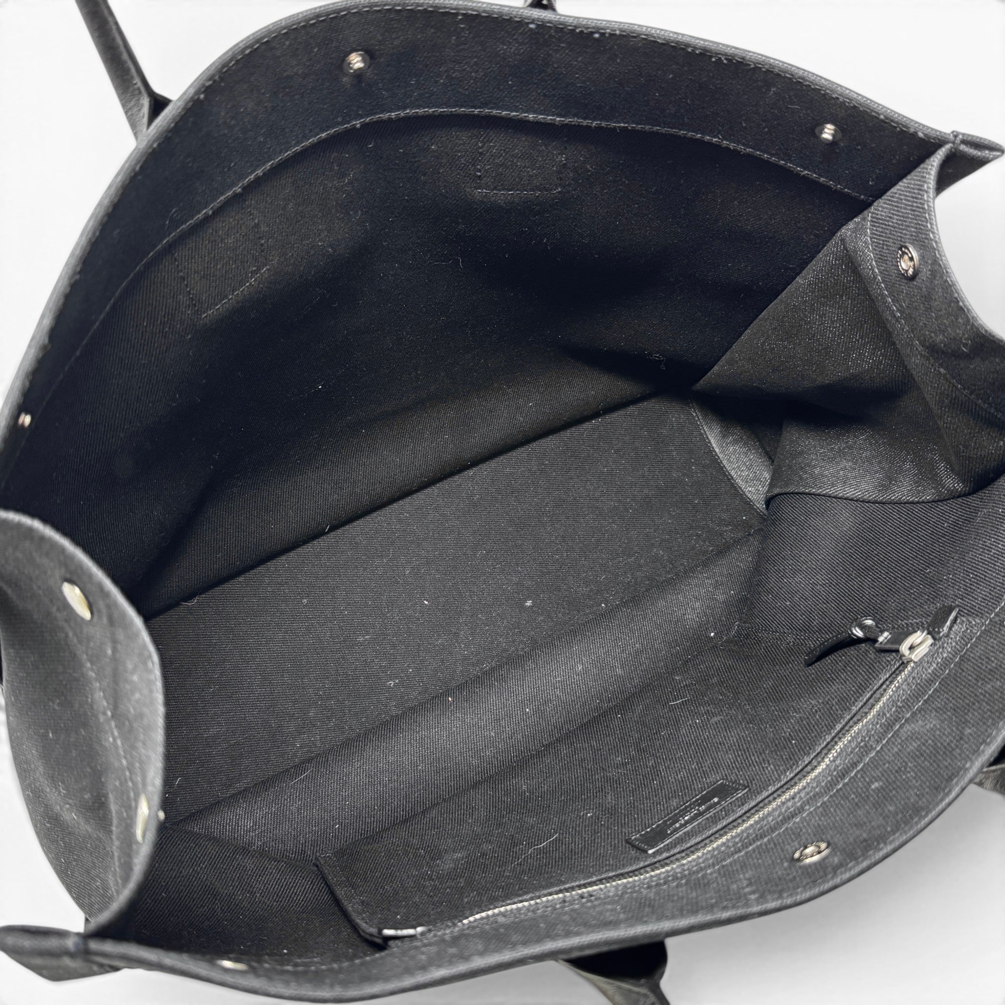 Saint Laurent Black Rive Gauche Tote Bag
