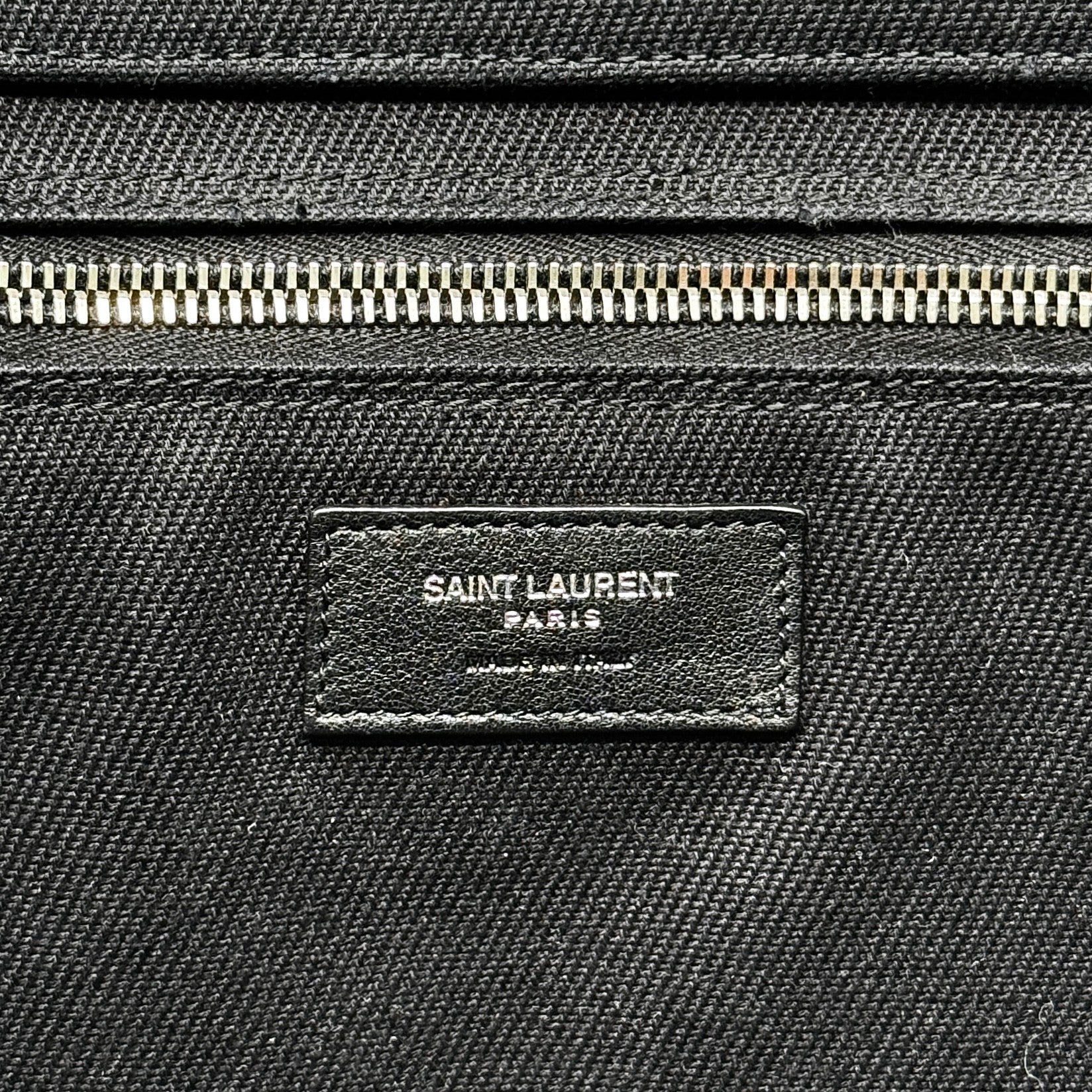 Saint Laurent Black Rive Gauche Tote Bag
