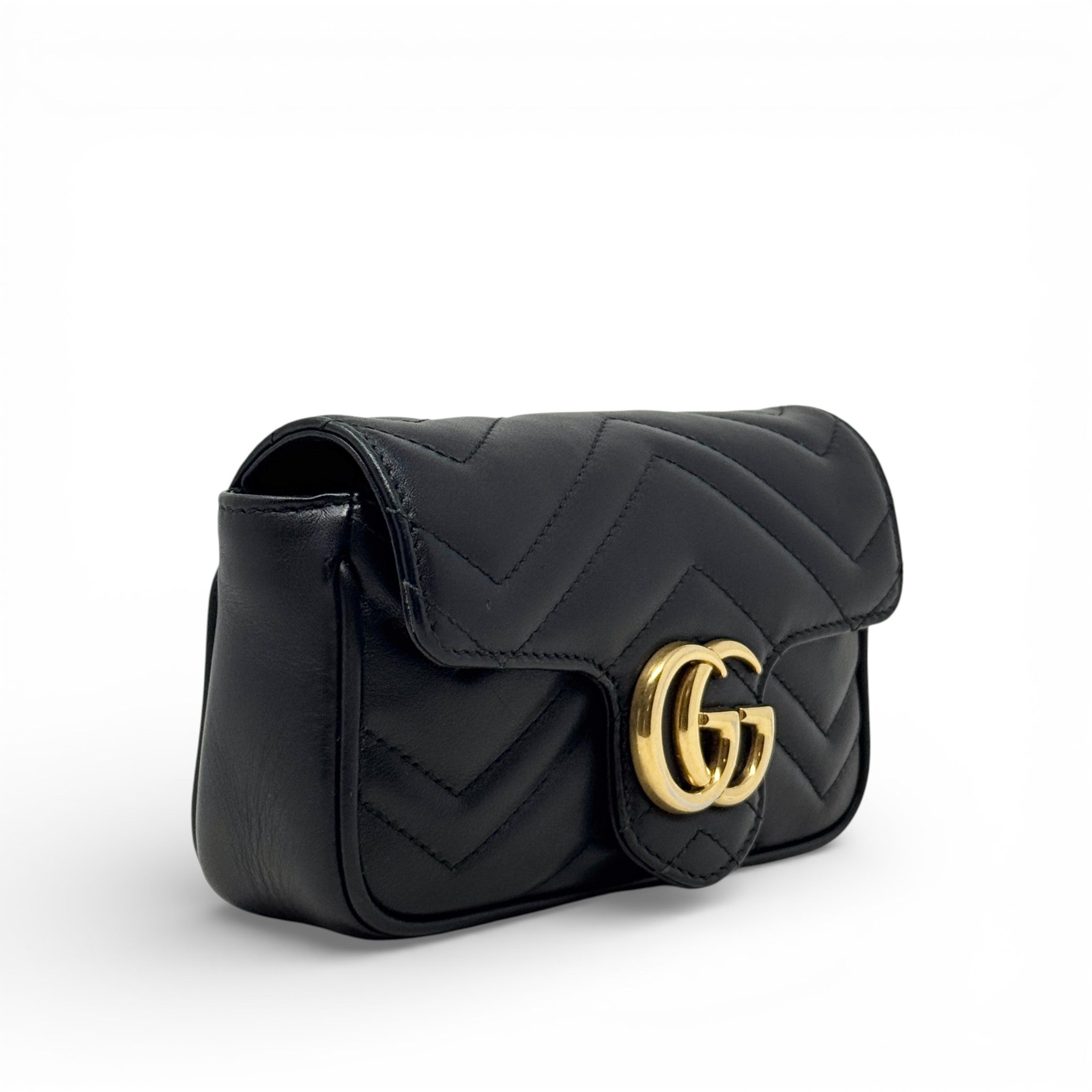 Gucci Black Super Mini Marmont Bag