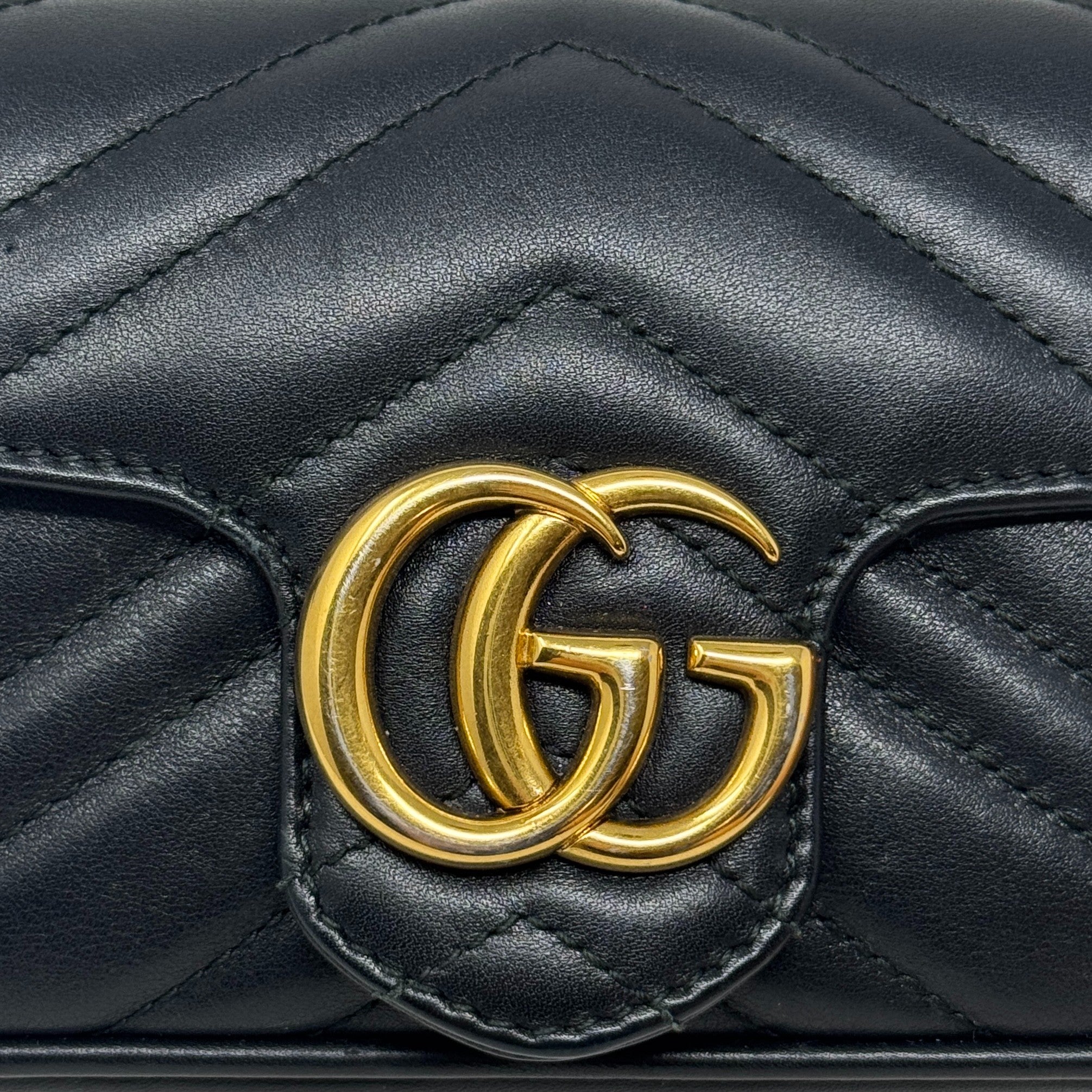 Gucci Black Super Mini Marmont Bag