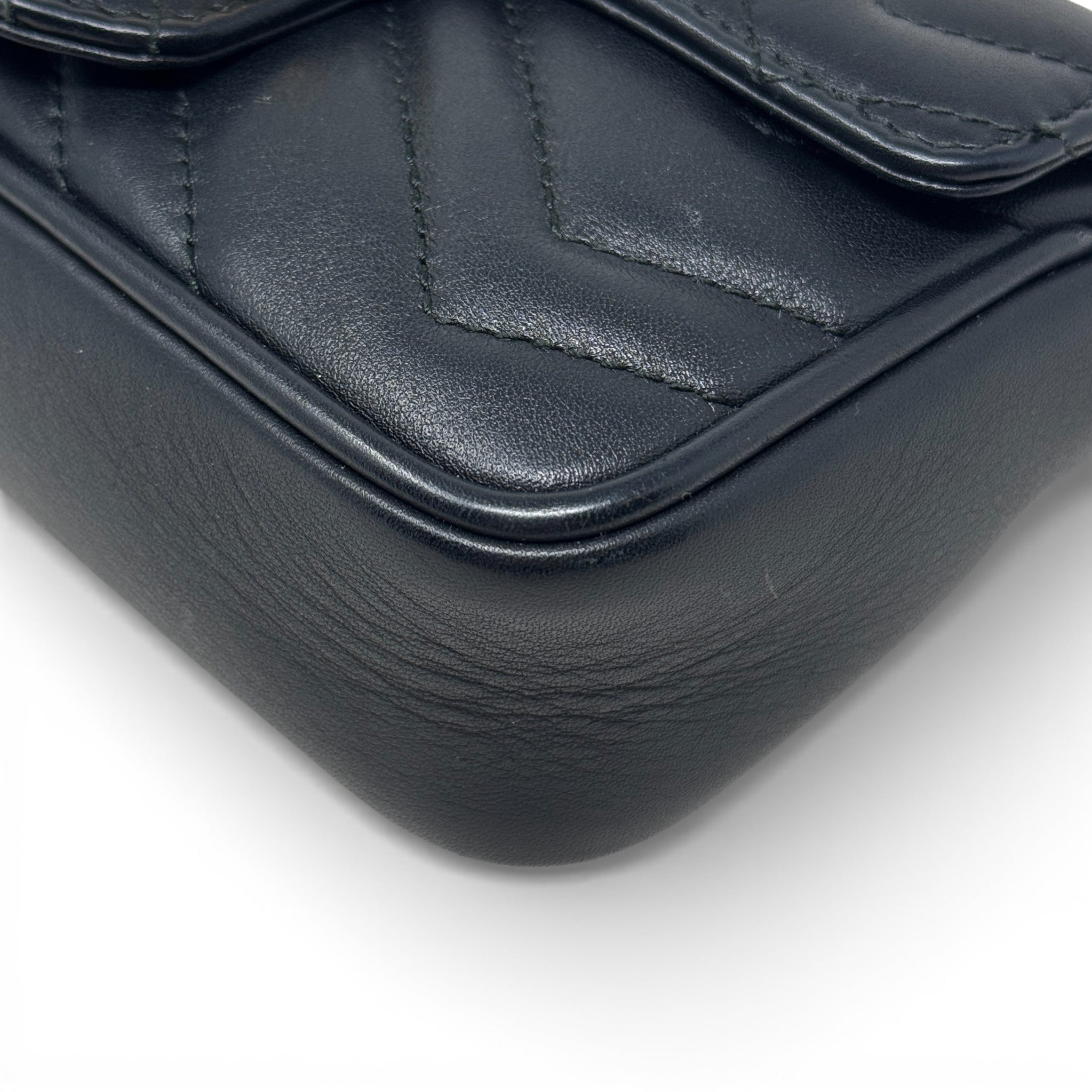 Gucci Black Super Mini Marmont Bag