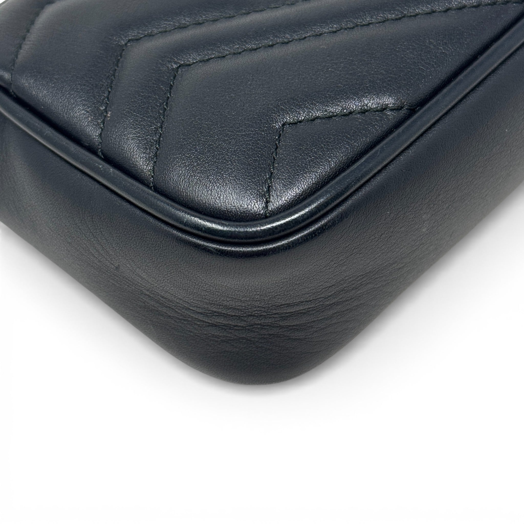 Gucci Black Super Mini Marmont Bag