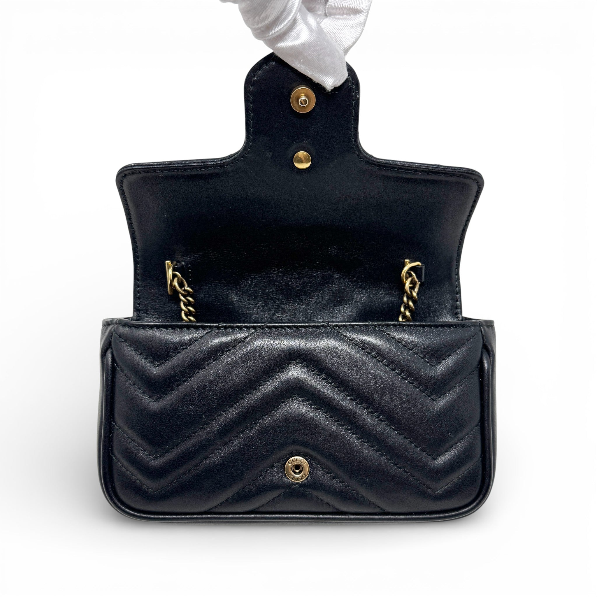 Gucci Black Super Mini Marmont Bag