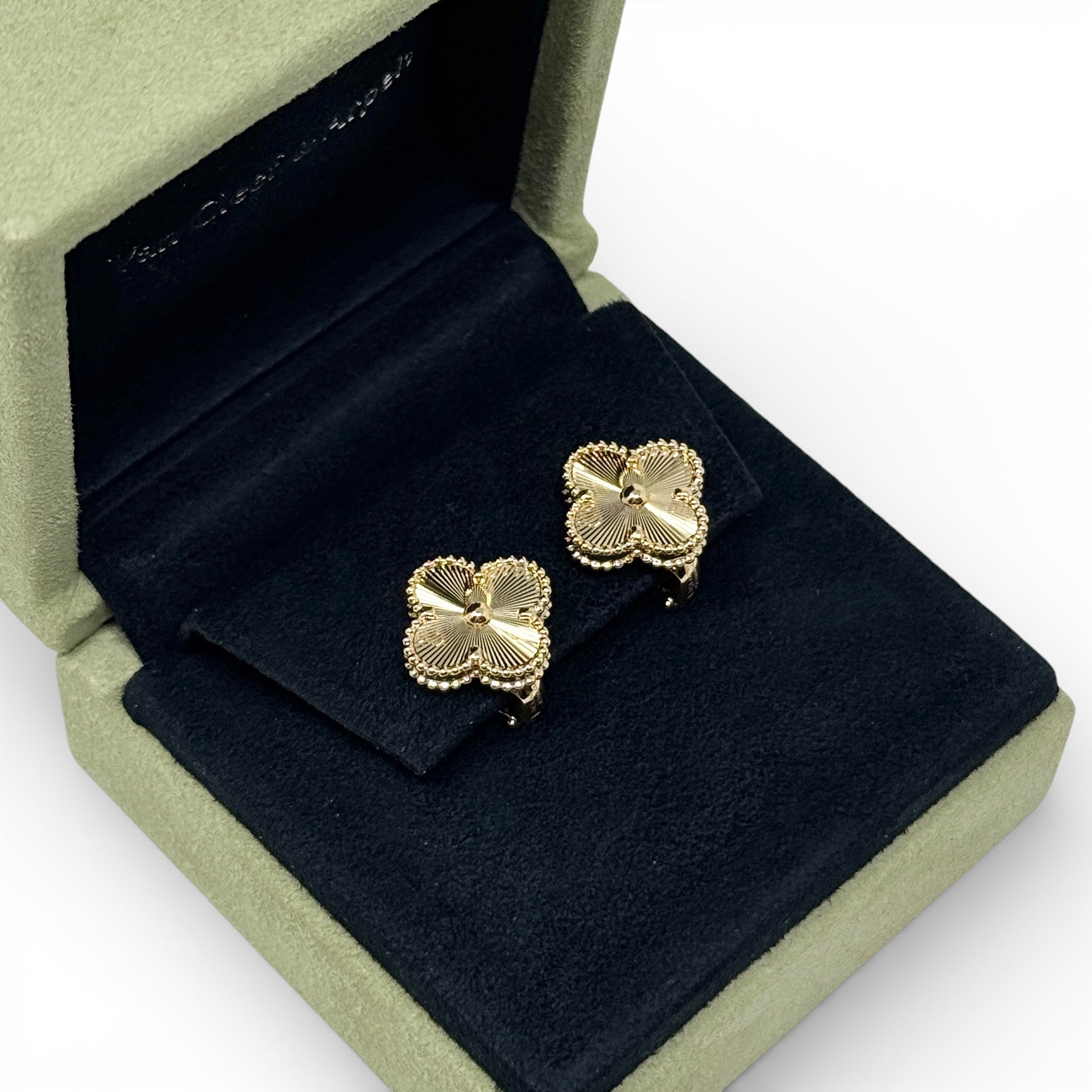 Van Cleef & Arpels Vintage Alhambra Guilloché Earrings