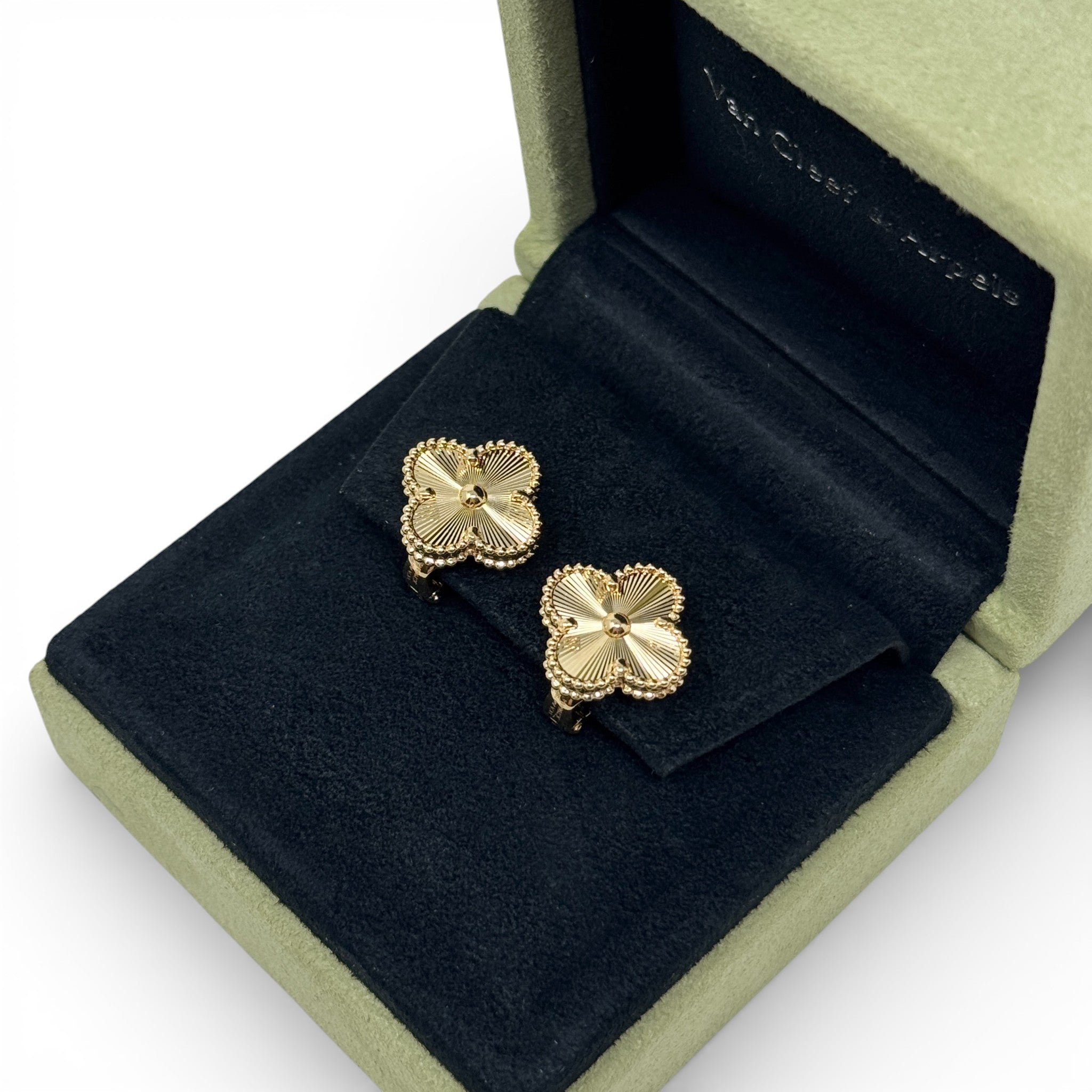 Van Cleef & Arpels Vintage Alhambra Guilloché Earrings