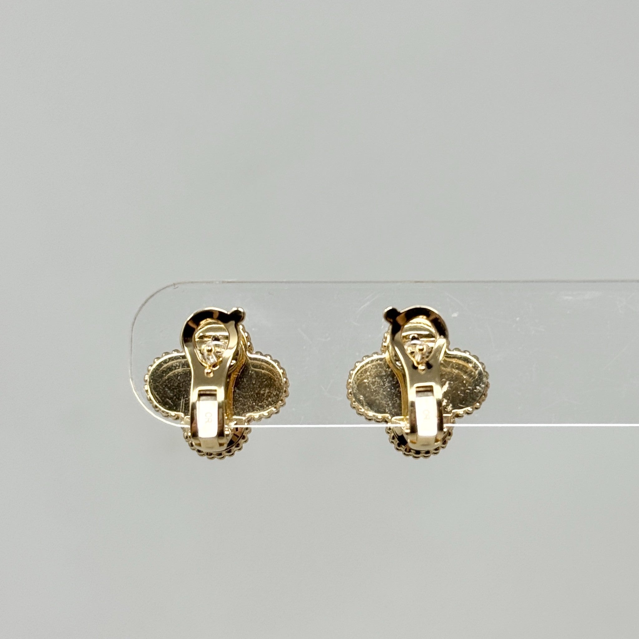 Van Cleef & Arpels Vintage Alhambra Guilloché Earrings