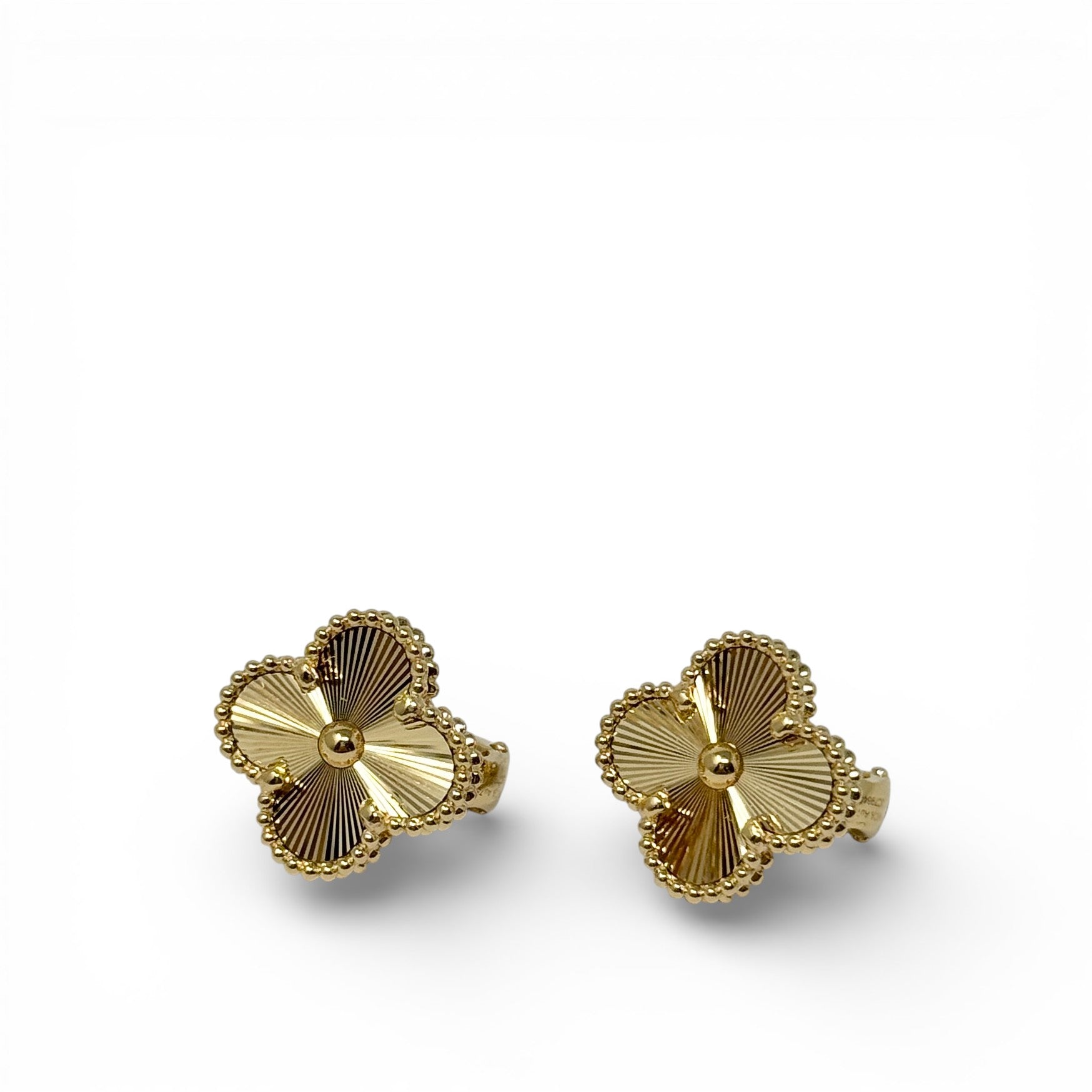 Van Cleef & Arpels Vintage Alhambra Guilloché Earrings