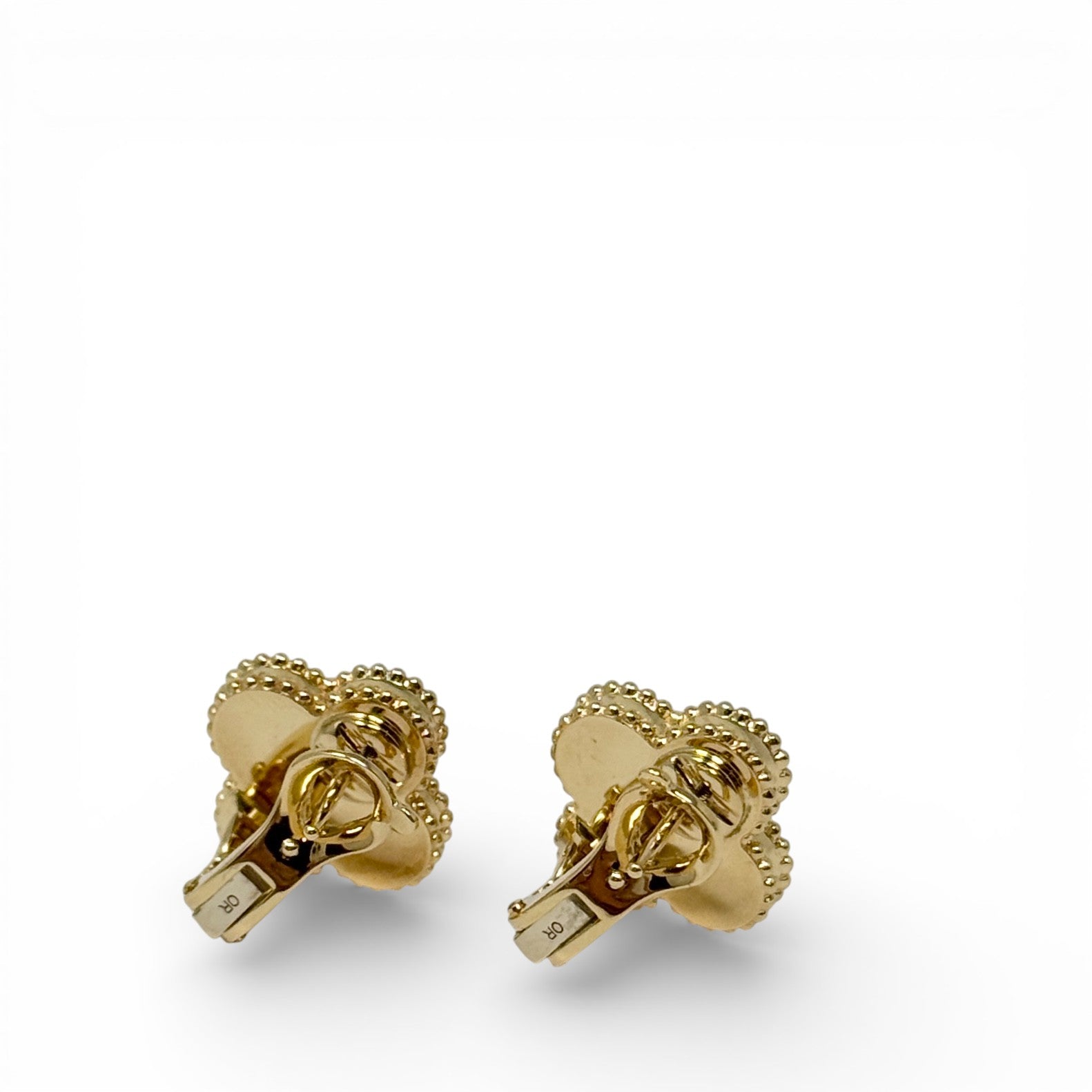 Van Cleef & Arpels Vintage Alhambra Guilloché Earrings