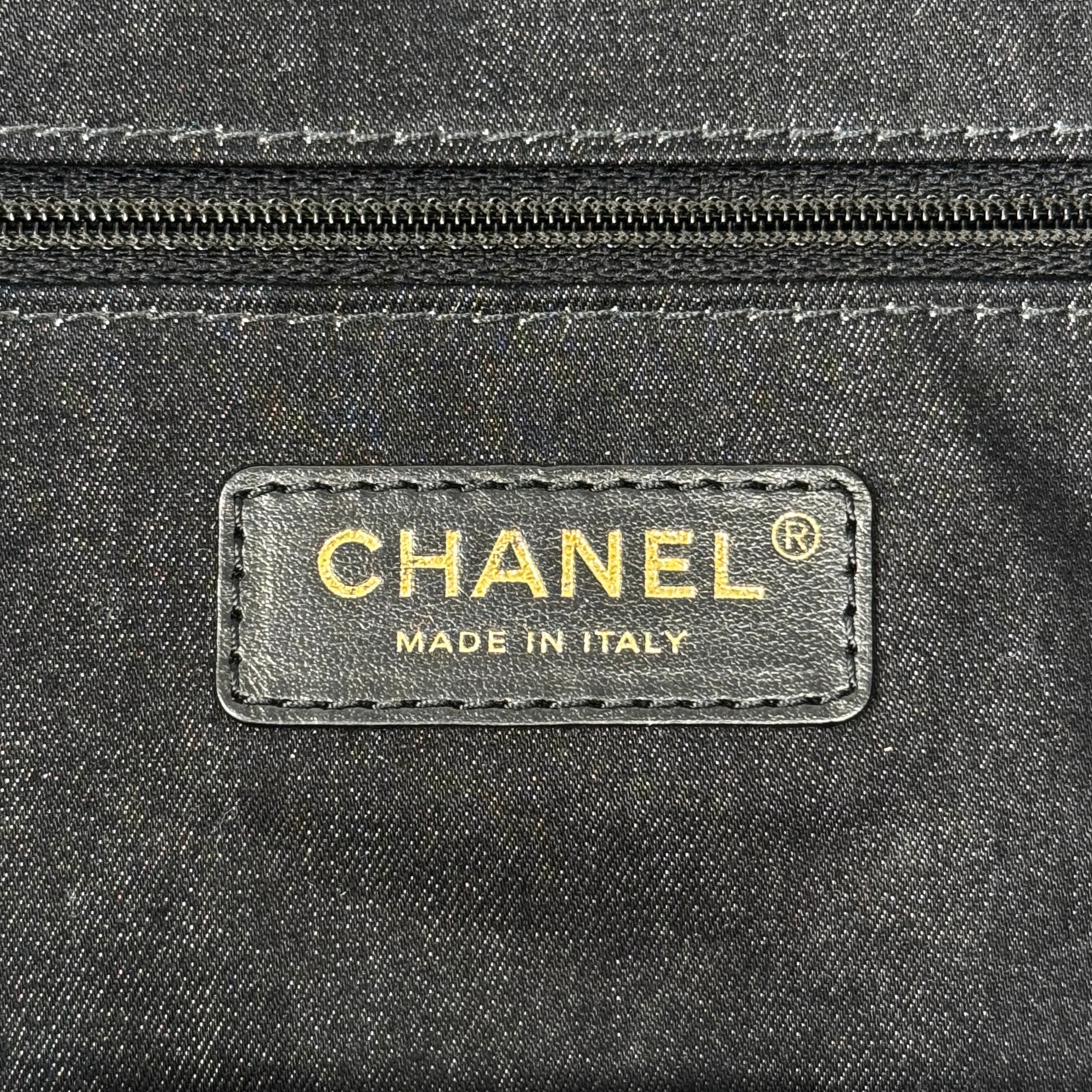 Chanel Black Denim Mood Maxi Hobo Bag