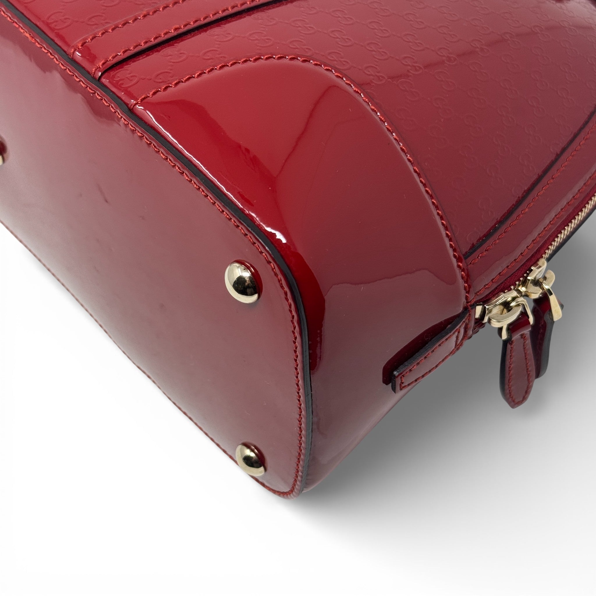 Gucci Red Microguccissima Dome Bag