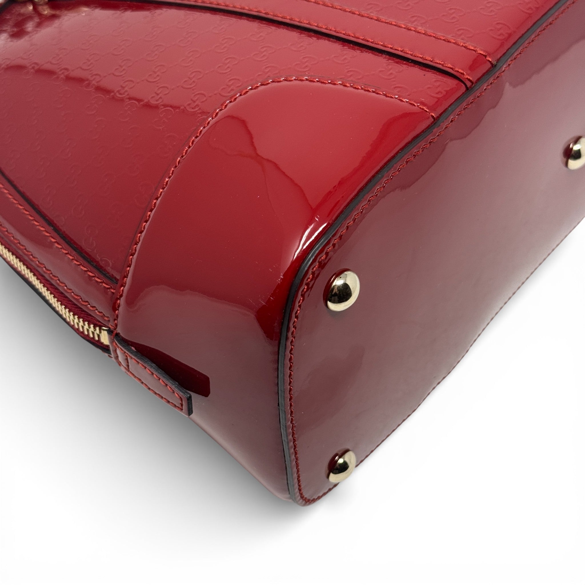 Gucci Red Microguccissima Dome Bag