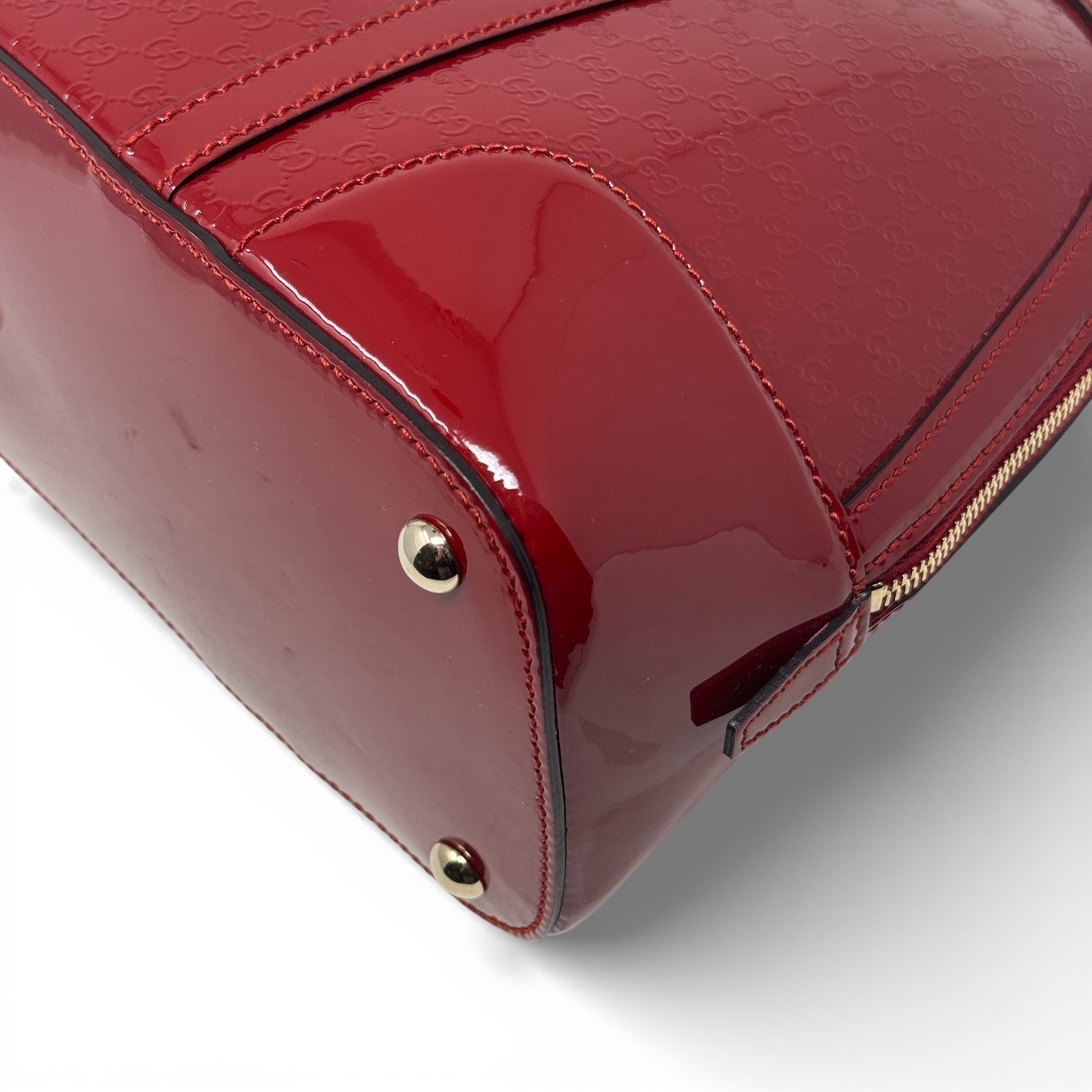 Gucci Red Microguccissima Dome Bag