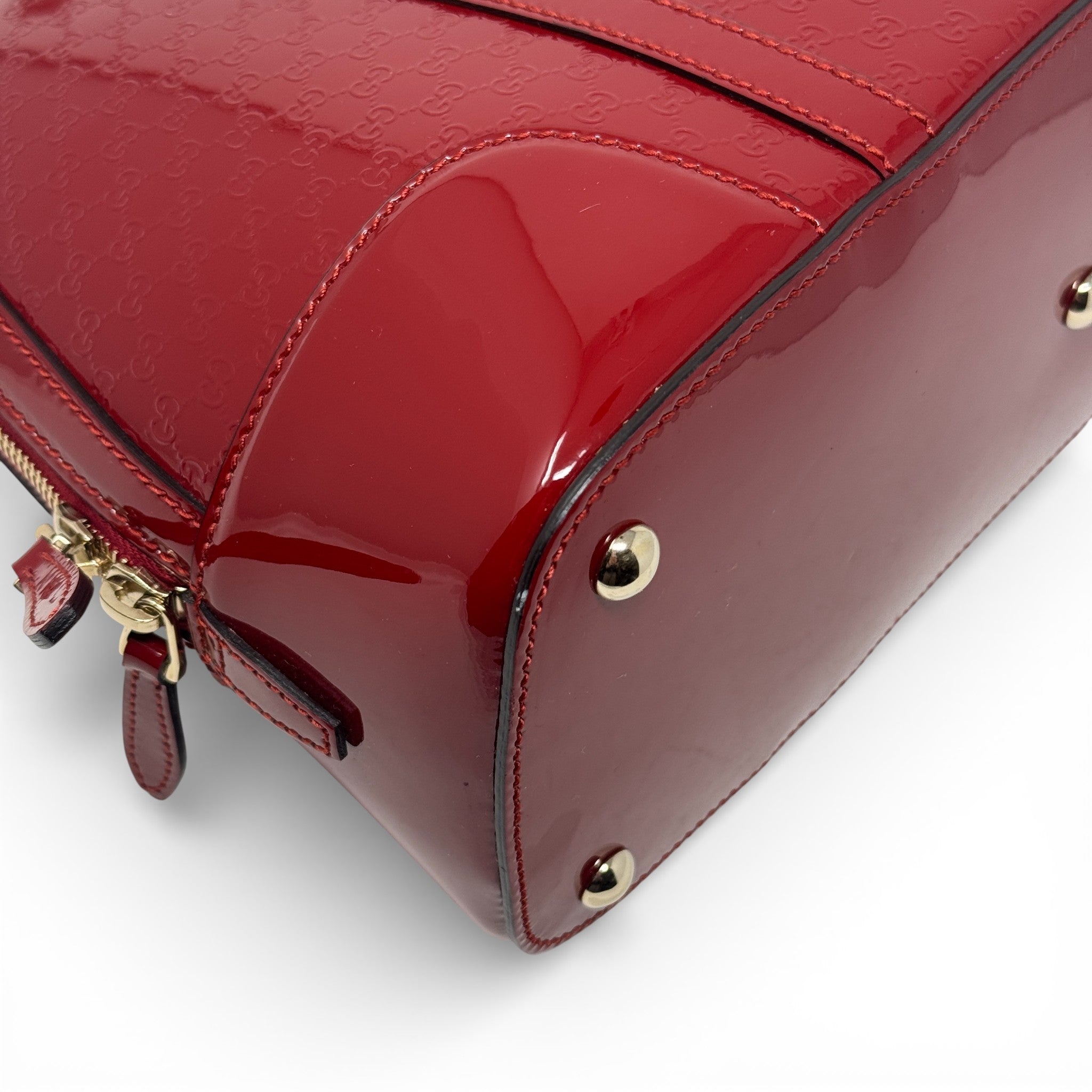 Gucci Red Microguccissima Dome Bag