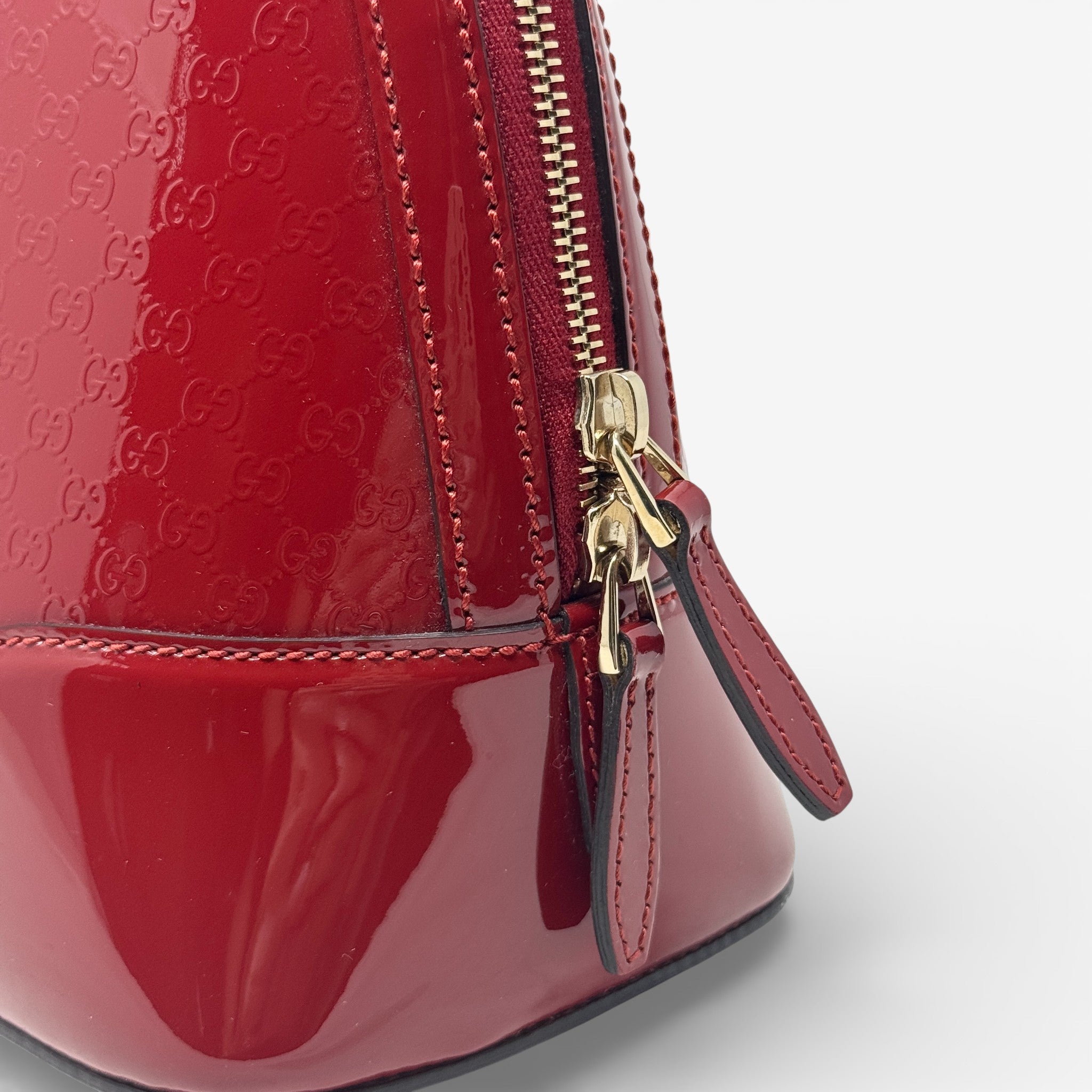 Gucci Red Microguccissima Dome Bag