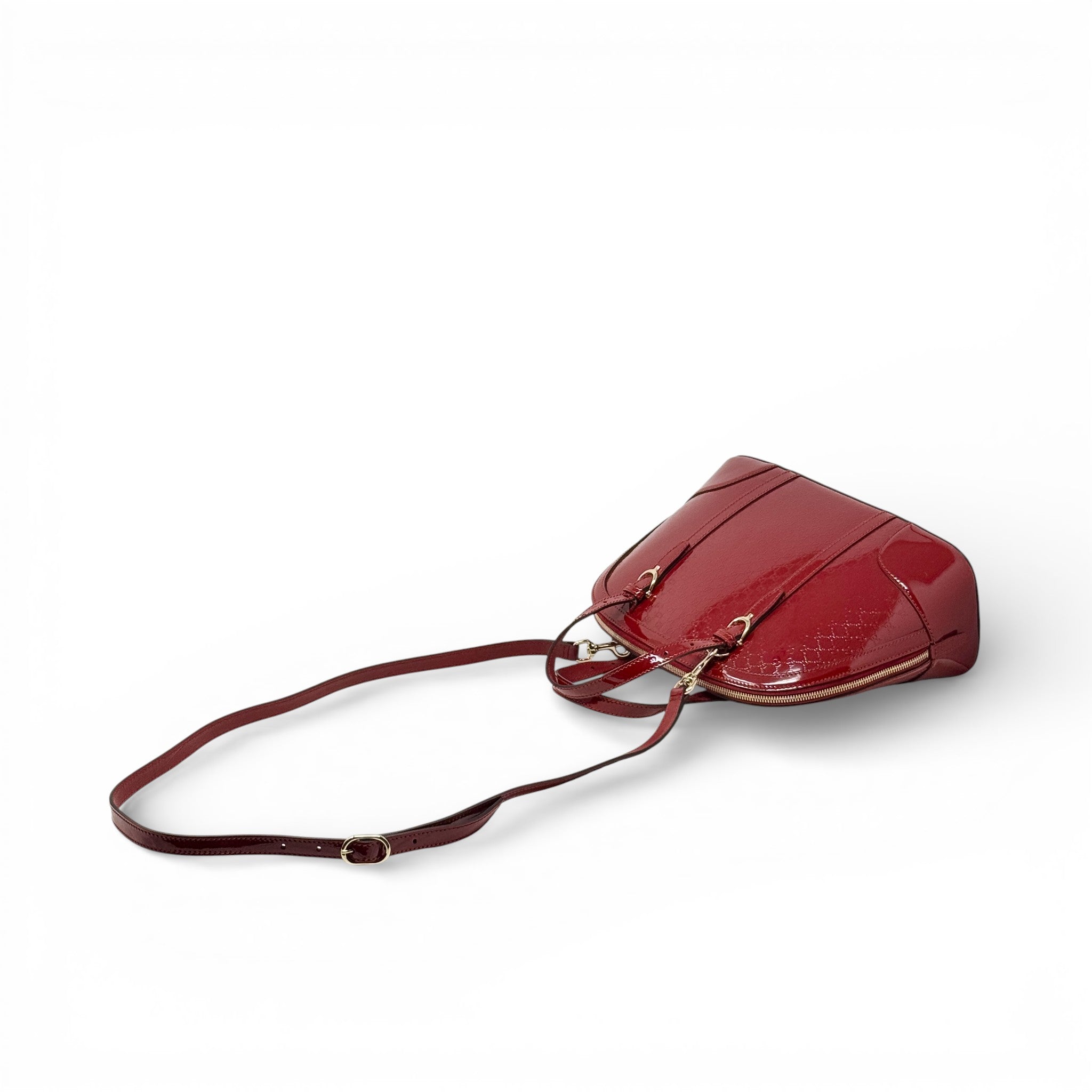 Gucci Red Microguccissima Dome Bag