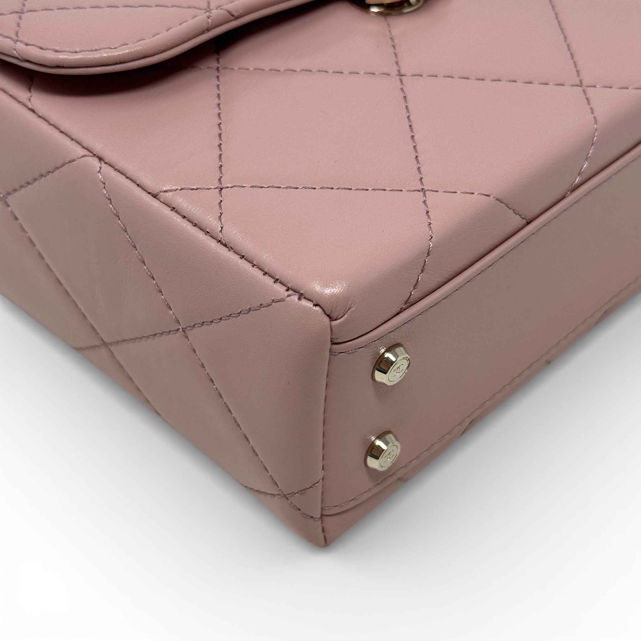 Chanel Pink Medium Vanity Top Handle Flap